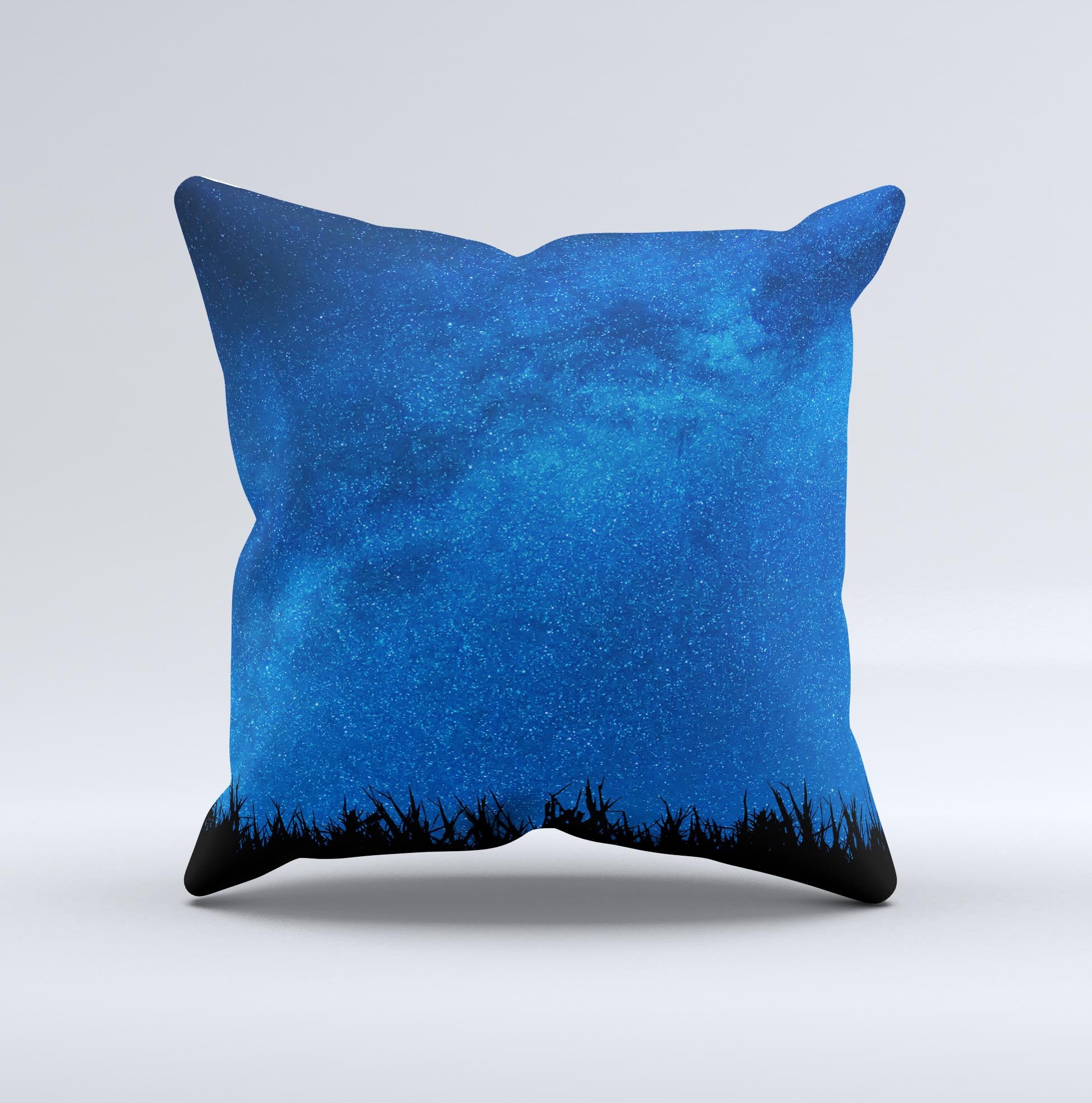 Silhouette Night Sky ink-Fuzed Decorative Throw Pillow showcasing a unique design, handcrafted in Virginia with high-quality materials.