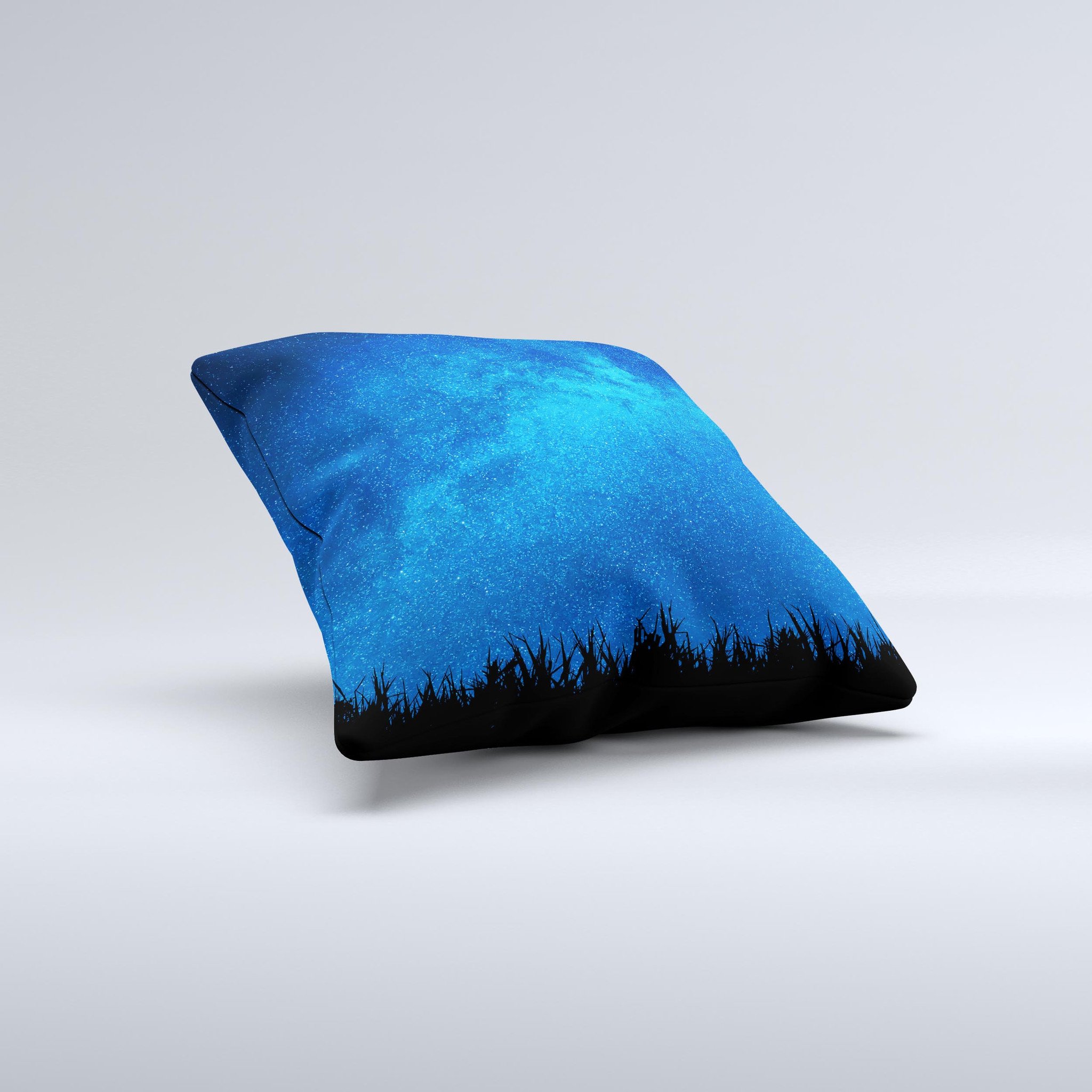 Silhouette Night Sky ink-Fuzed Decorative Throw Pillow showcasing a unique design, handcrafted in Virginia with high-quality materials.