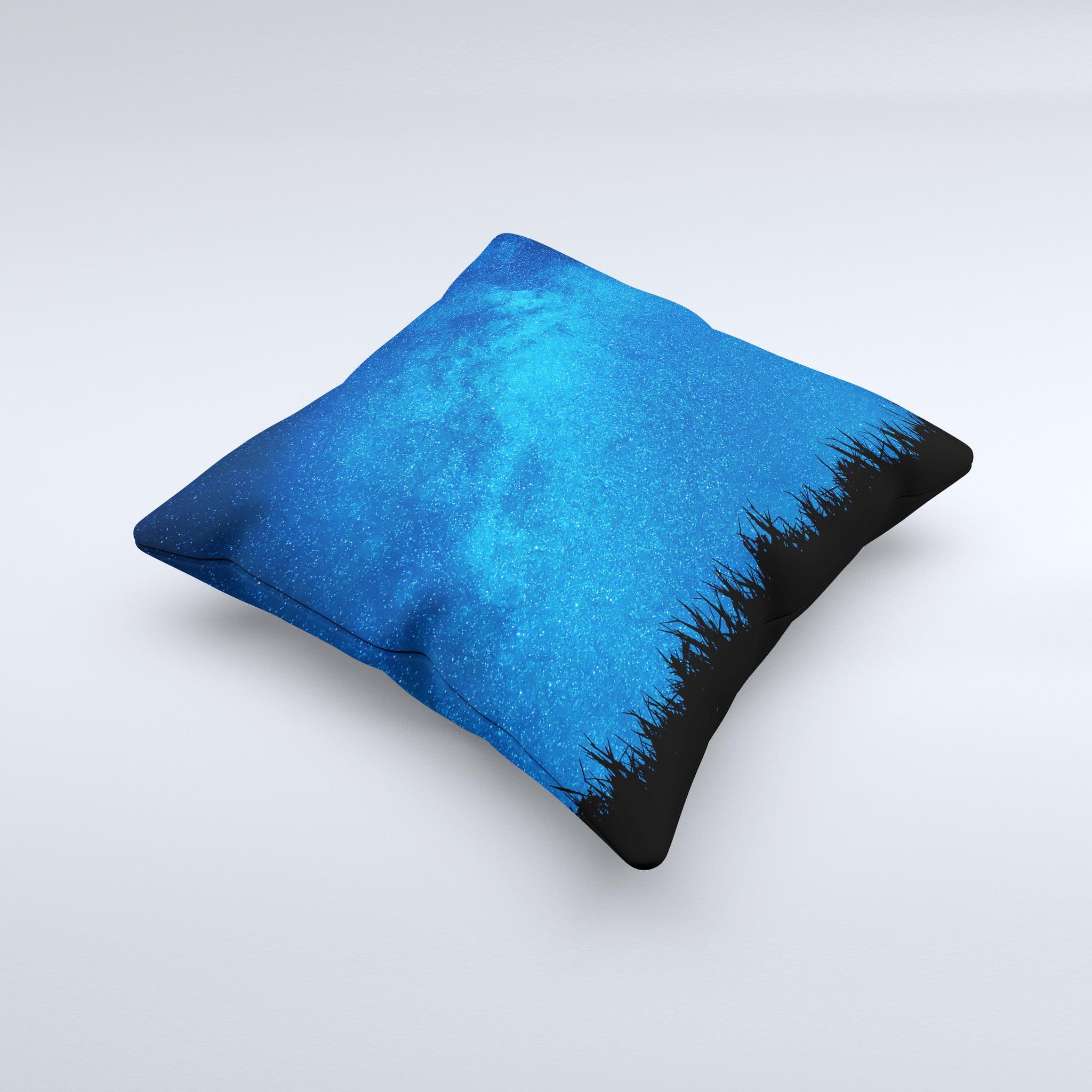 Silhouette Night Sky ink-Fuzed Decorative Throw Pillow showcasing a unique design, handcrafted in Virginia with high-quality materials.