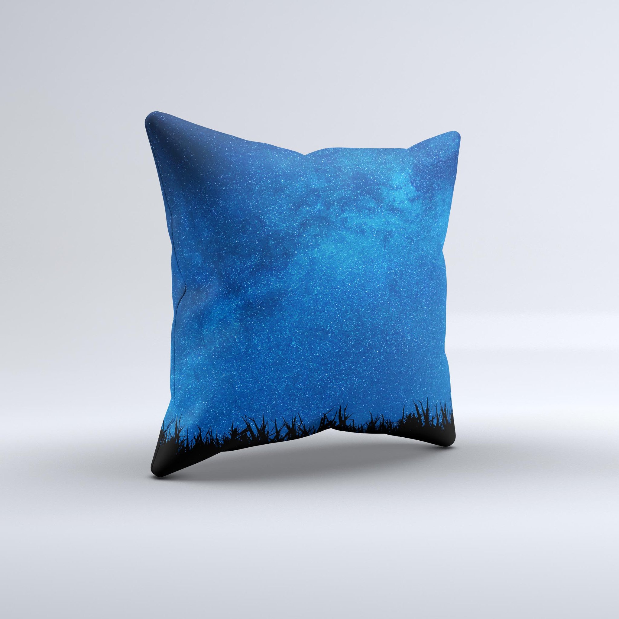 Silhouette Night Sky ink-Fuzed Decorative Throw Pillow showcasing a unique design, handcrafted in Virginia with high-quality materials.