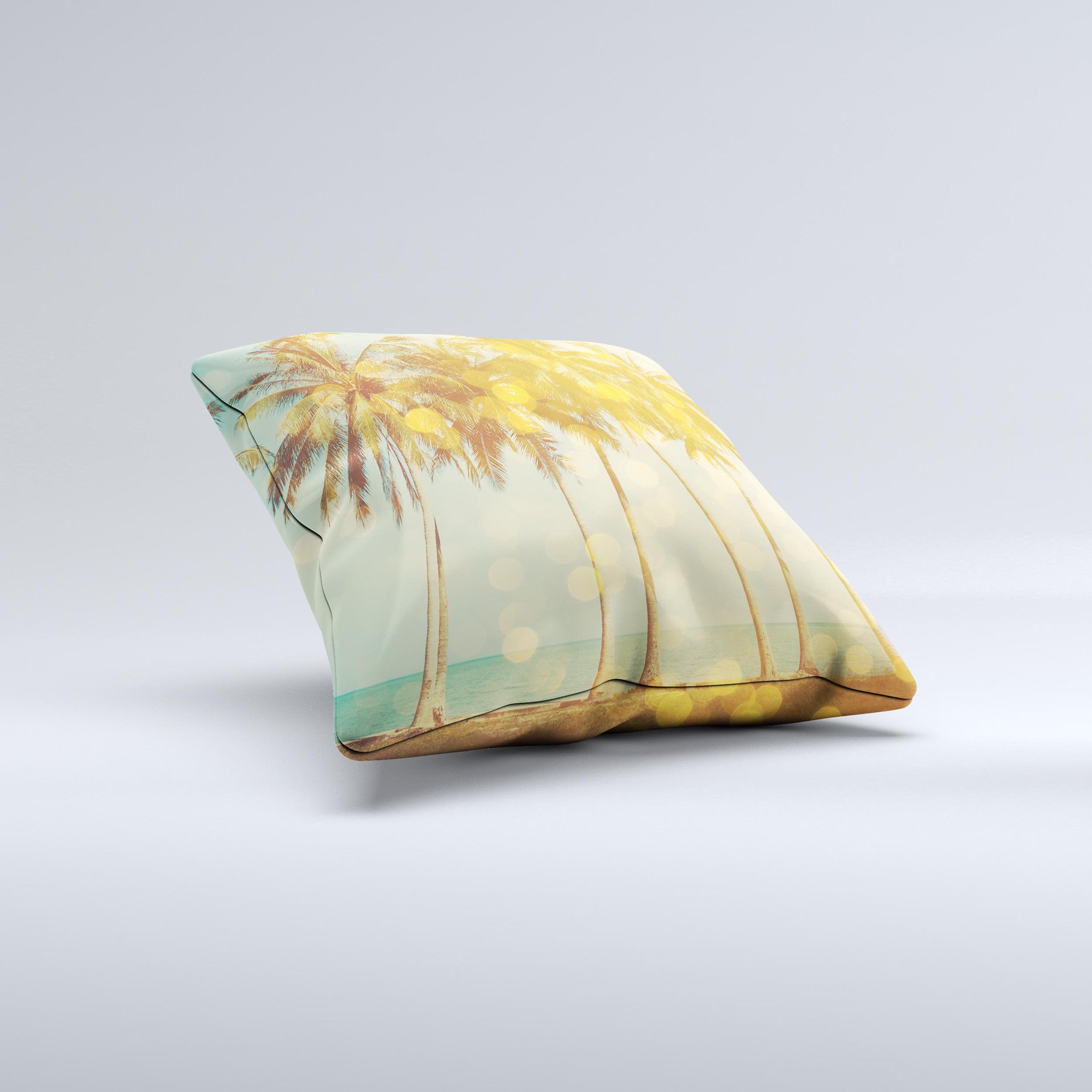 The Sun-Kissed Day V2 ink-Fuzed Decorative Throw Pillow featuring vibrant colors and unique design, handcrafted in Virginia.