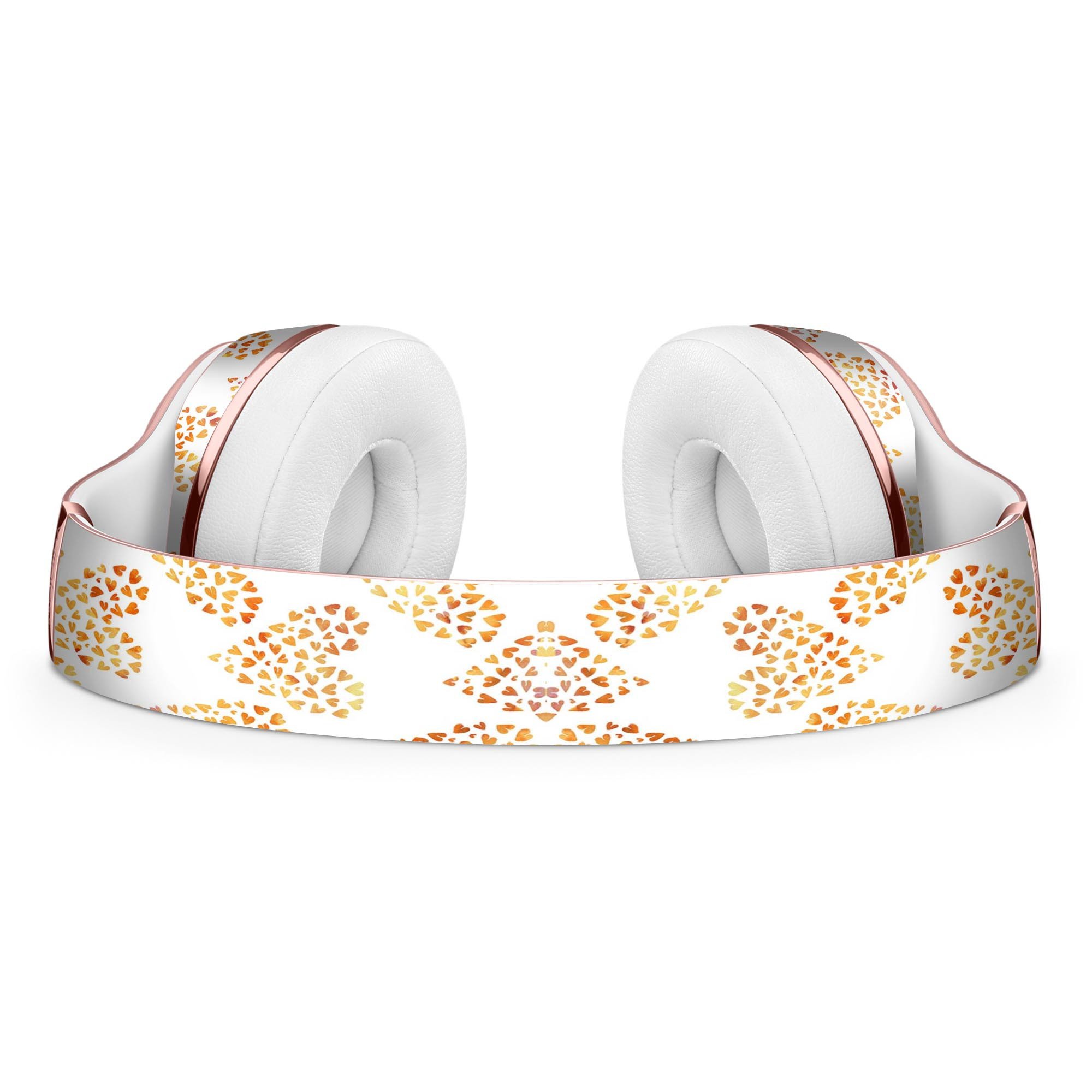 Tiny Yellow Hearts Full-Body Skin Kit for Beats by Dre Solo 3 Wireless Headphones, showcasing vibrant yellow heart patterns on a sleek vinyl surface.