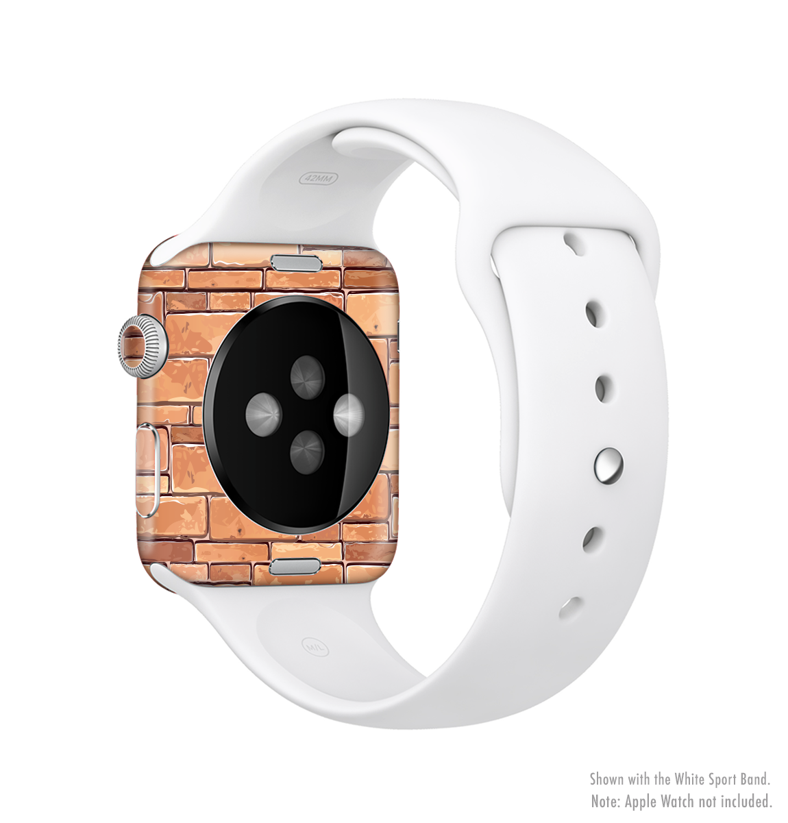 Vector Brick Wall Slabs Full-Body Skin Kit for Apple Watch, showcasing a stylish brick design that offers protection and personalization.