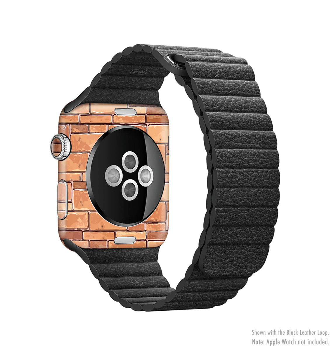 Vector Brick Wall Slabs Full-Body Skin Kit for Apple Watch, showcasing a stylish brick design that offers protection and personalization.