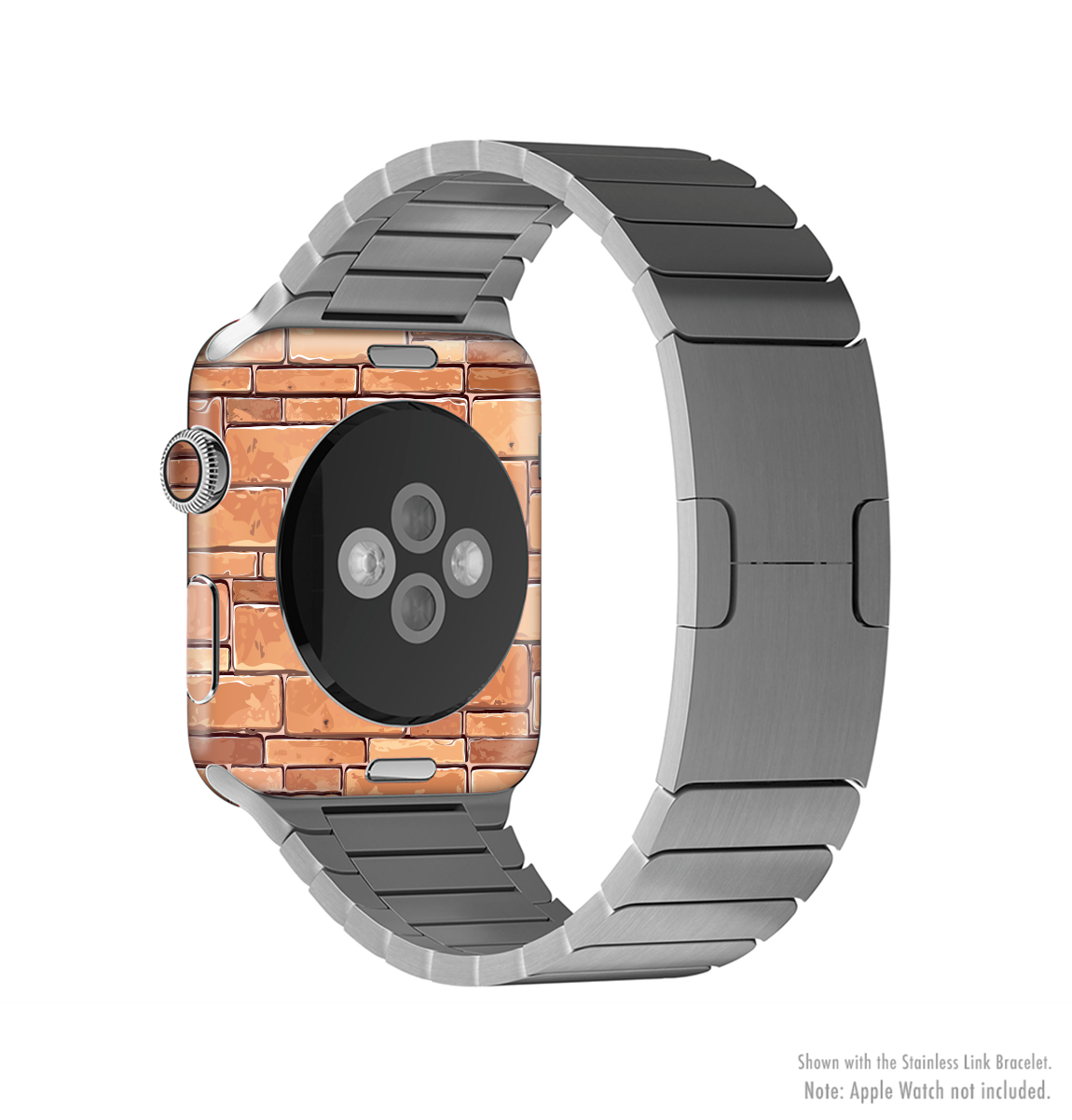 Vector Brick Wall Slabs Full-Body Skin Kit for Apple Watch, showcasing a stylish brick design that offers protection and personalization.