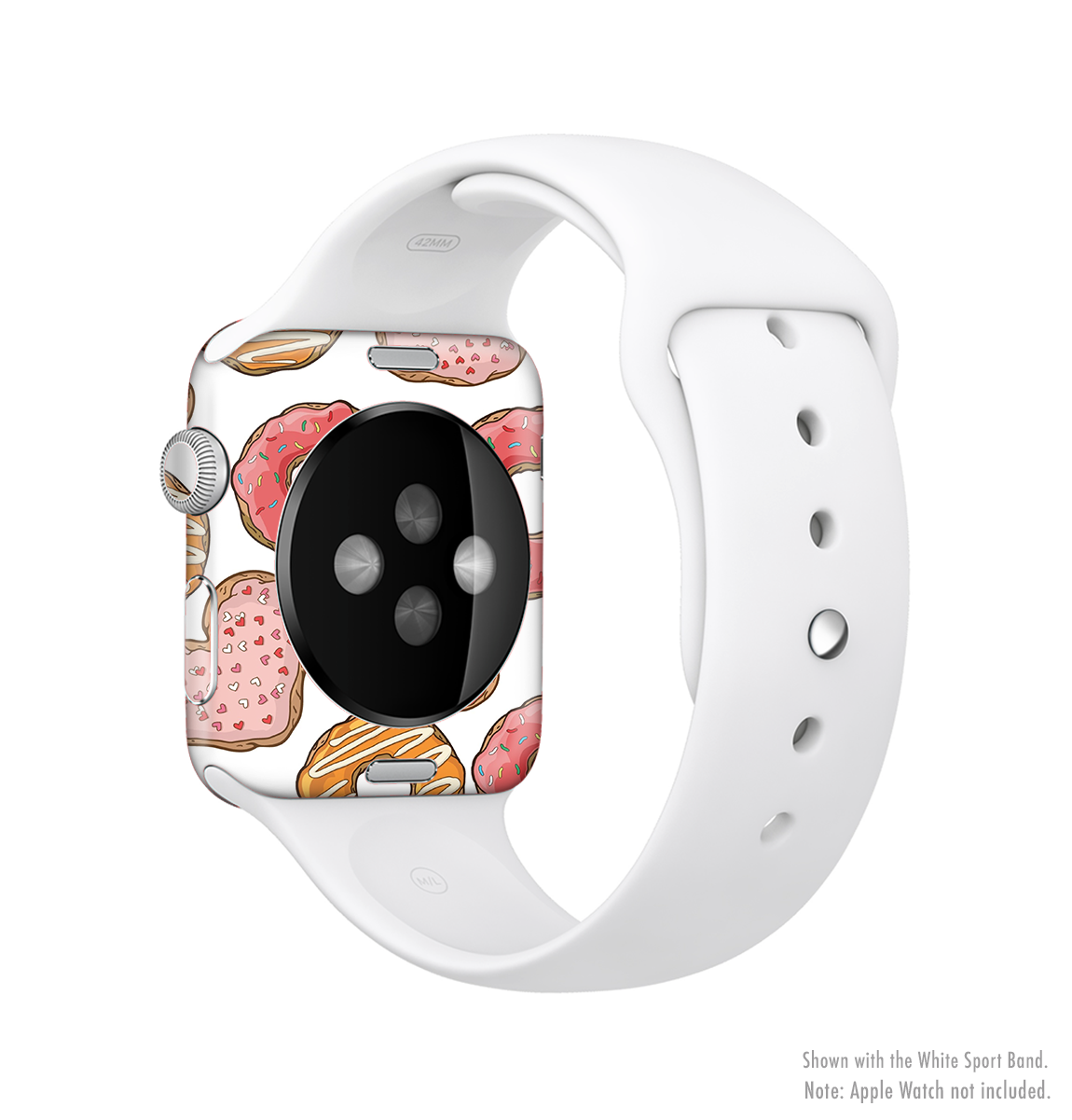 Vectored Love Treats Full-Body Skin Kit for Apple Watch, showcasing vibrant designs and a sleek fit.