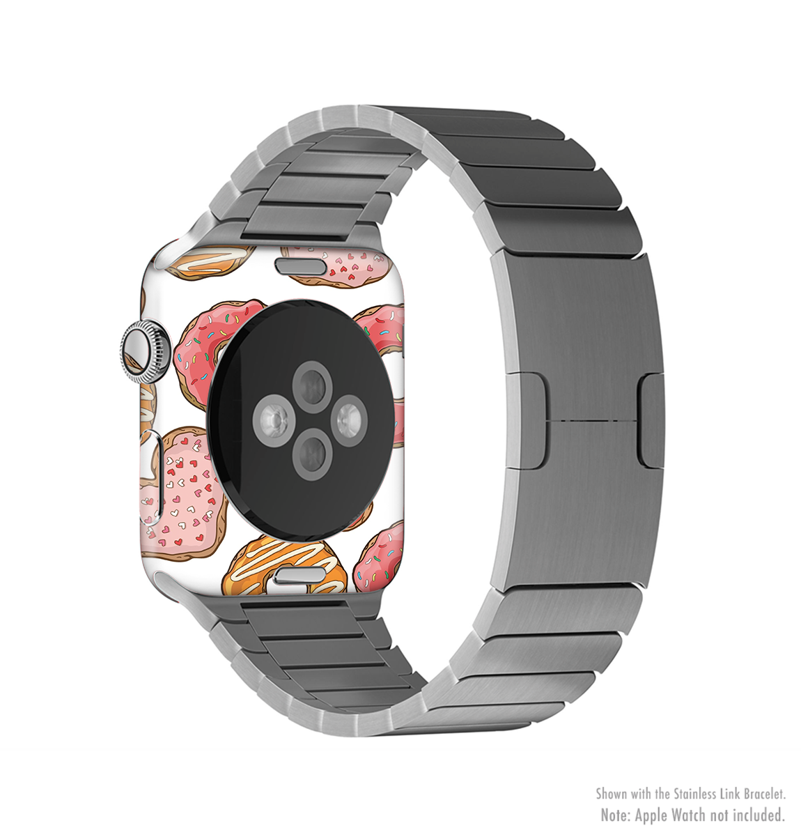 Vectored Love Treats Full-Body Skin Kit for Apple Watch, showcasing vibrant designs and a sleek fit.