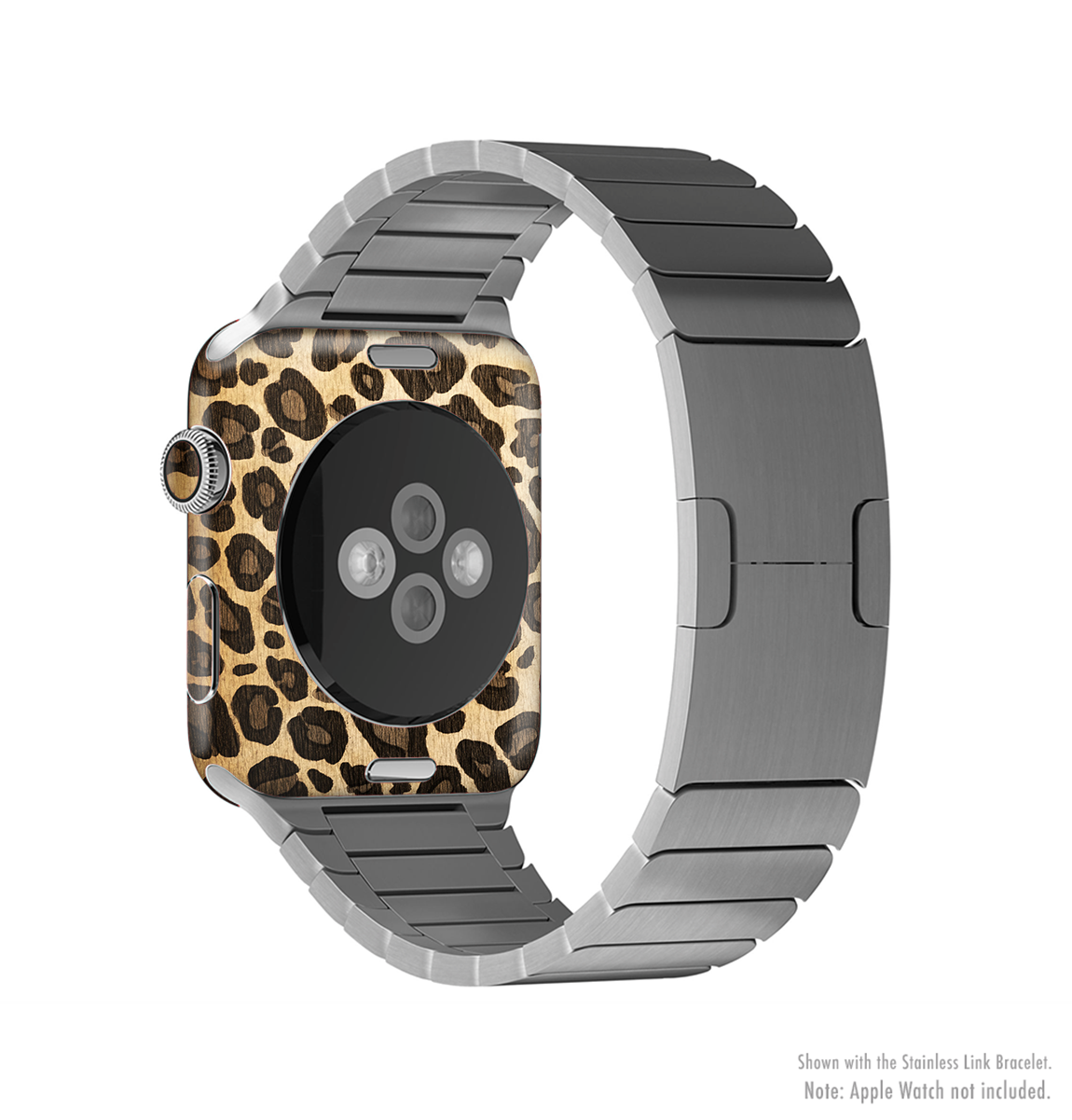 Vibrant Leopard Print V23 Full-Body Skin Kit for Apple Watch, showcasing a stylish design with premium vinyl material.