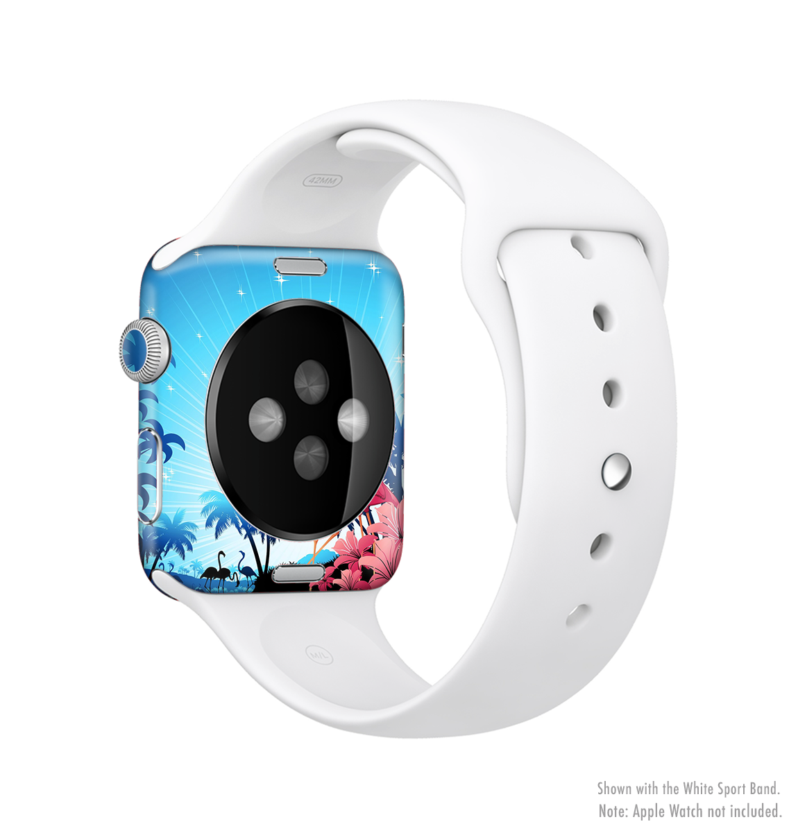 Vibrant Pelican Scenery Full-Body Skin Kit for Apple Watch showcasing colorful design and premium vinyl material.