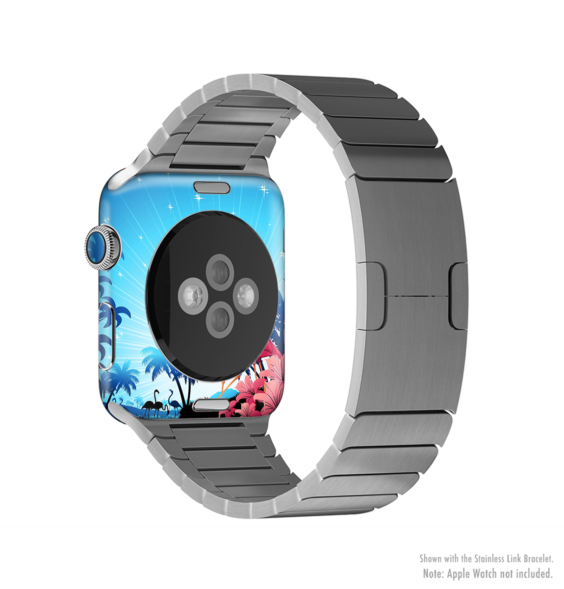 Vibrant Pelican Scenery Full-Body Skin Kit for Apple Watch showcasing colorful design and premium vinyl material.