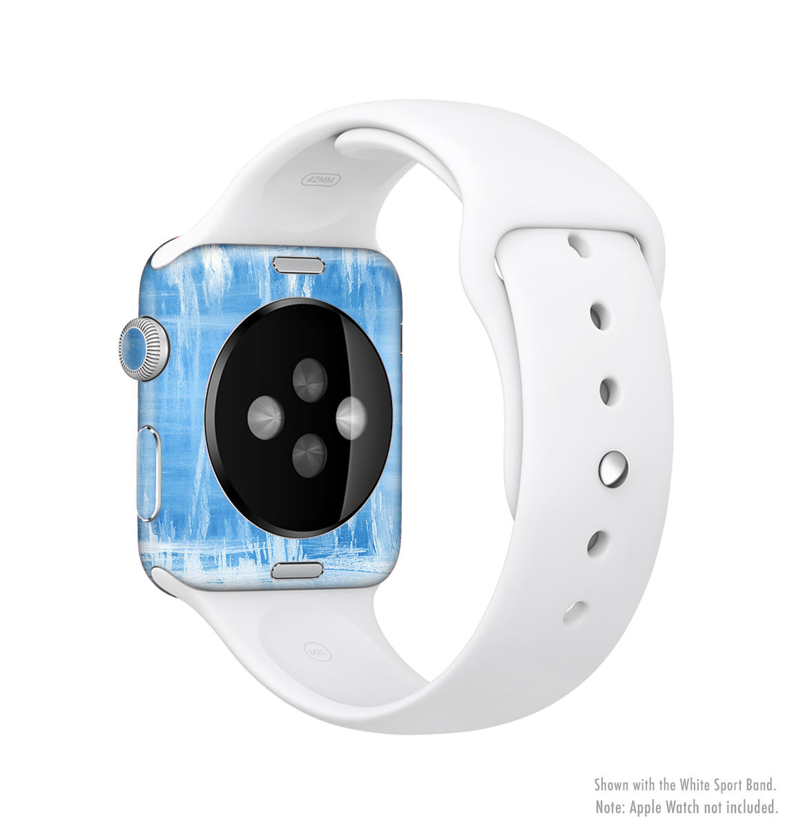 Water Color Ice Window Full-Body Skin Kit for Apple Watch, showcasing vibrant colors and a sleek design.