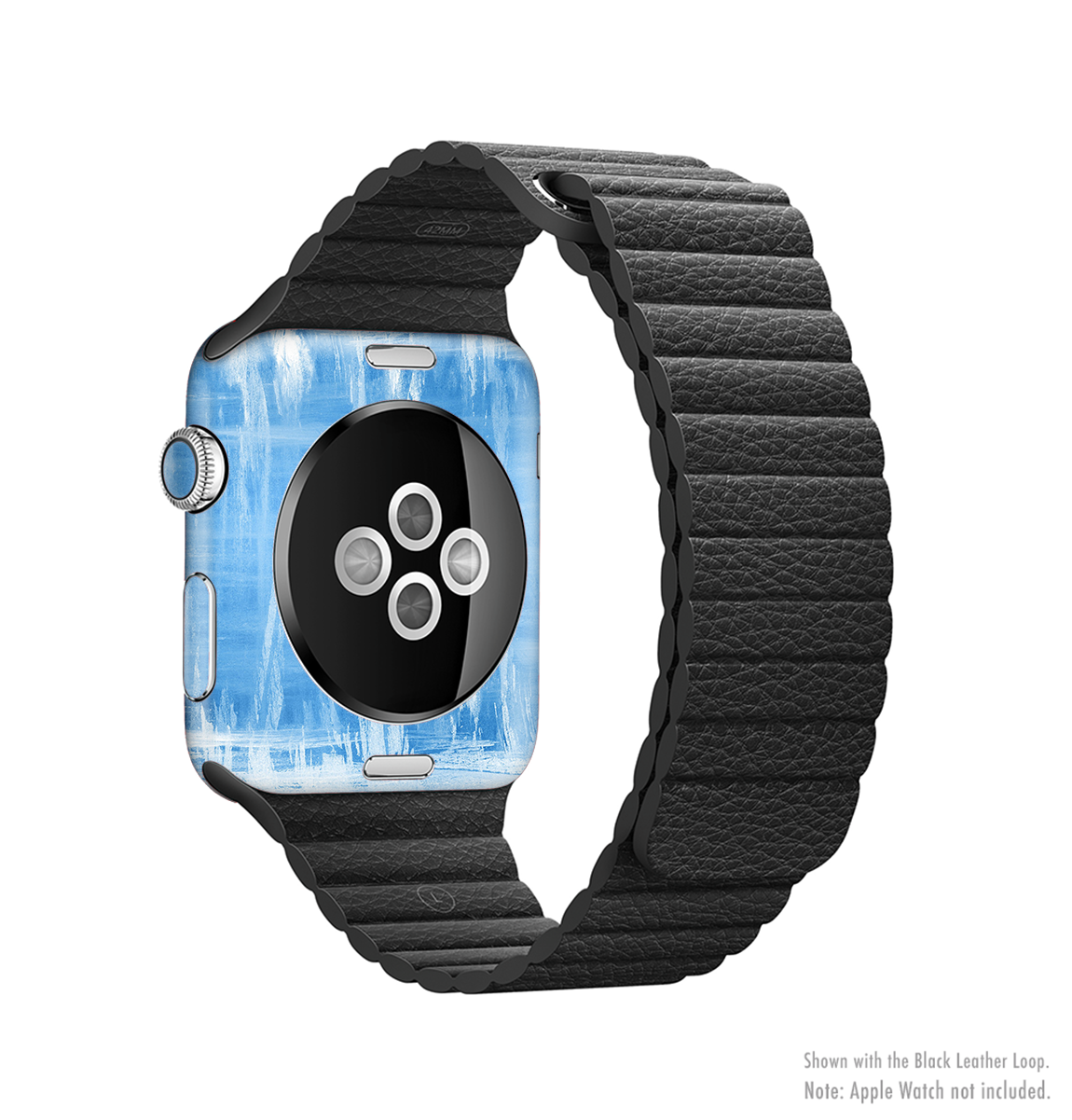 Water Color Ice Window Full-Body Skin Kit for Apple Watch, showcasing vibrant colors and a sleek design.