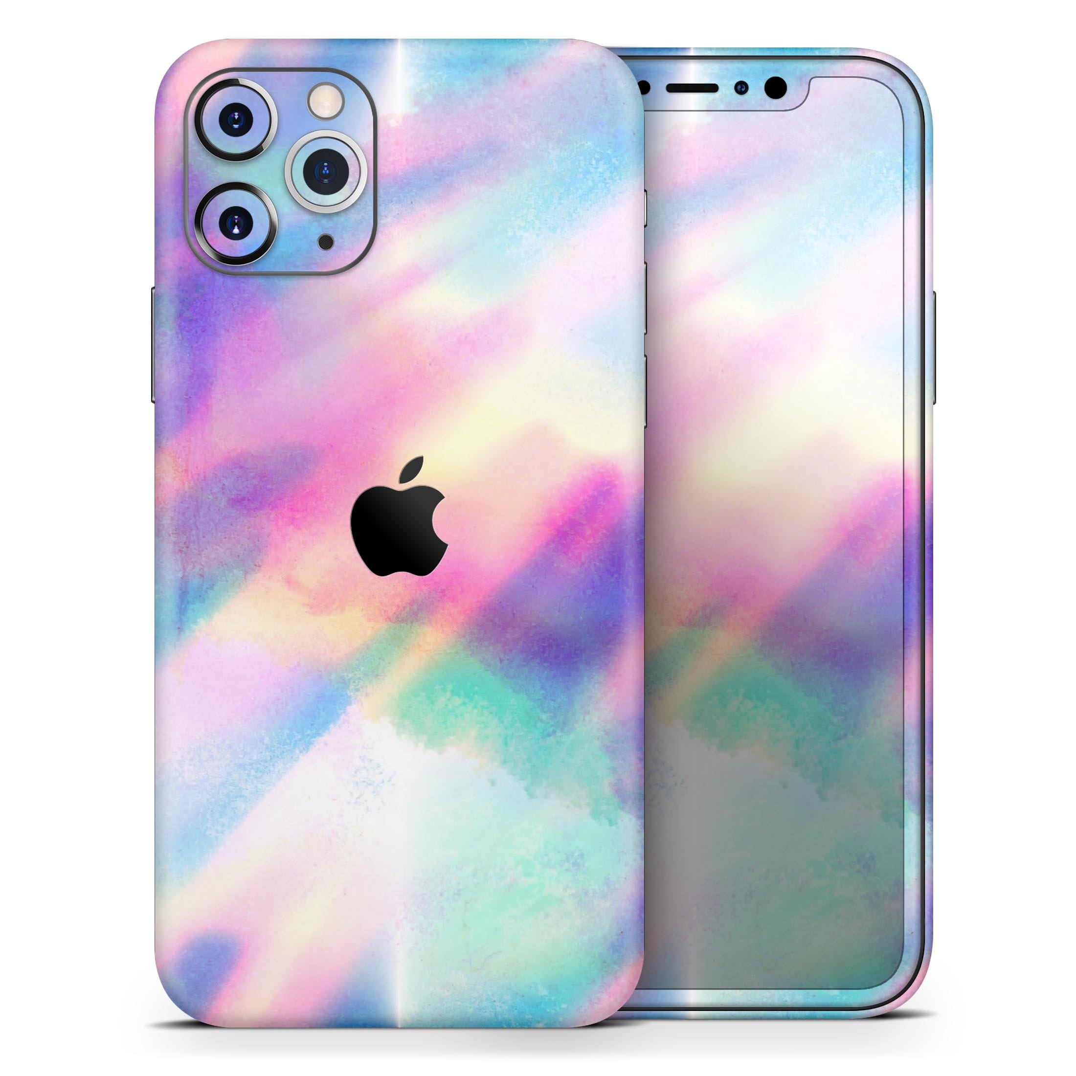 Tie Dyed Bright Texture Skin-Kit for Apple iPhone, showcasing vibrant colors and unique patterns.