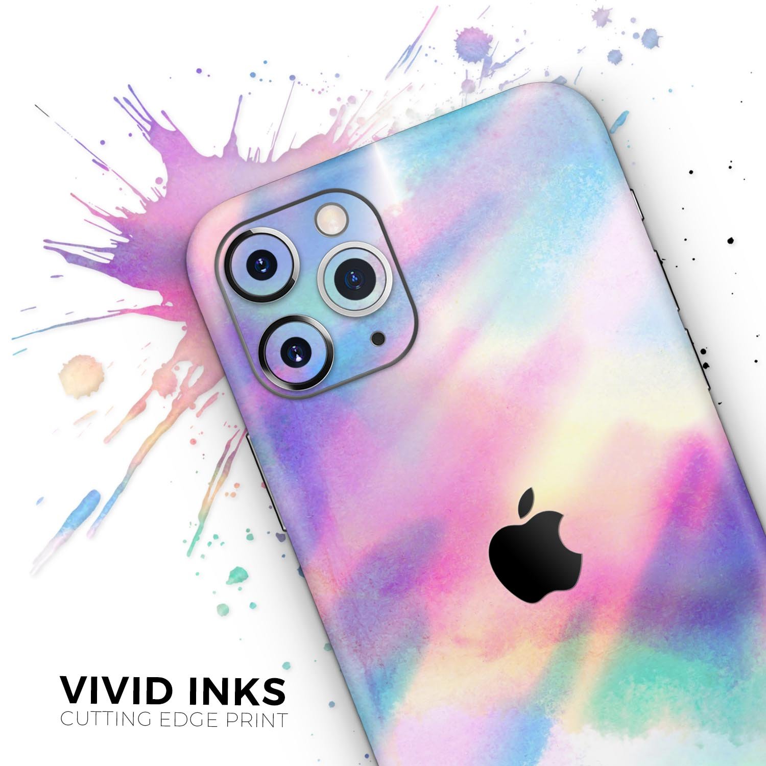 Tie Dyed Bright Texture Skin-Kit for Apple iPhone, showcasing vibrant colors and unique patterns.