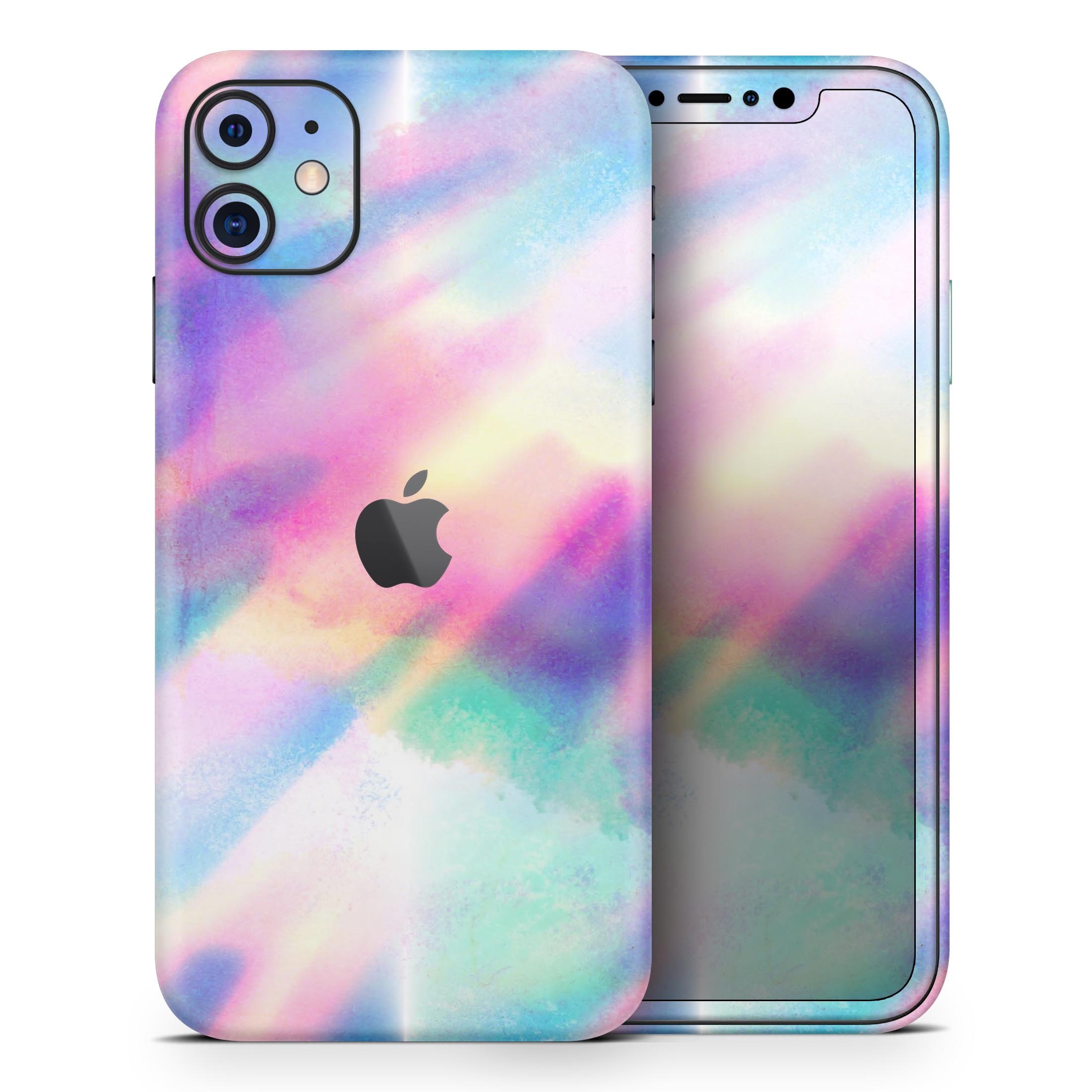 Tie Dyed Bright Texture Skin-Kit for Apple iPhone, showcasing vibrant colors and unique patterns.