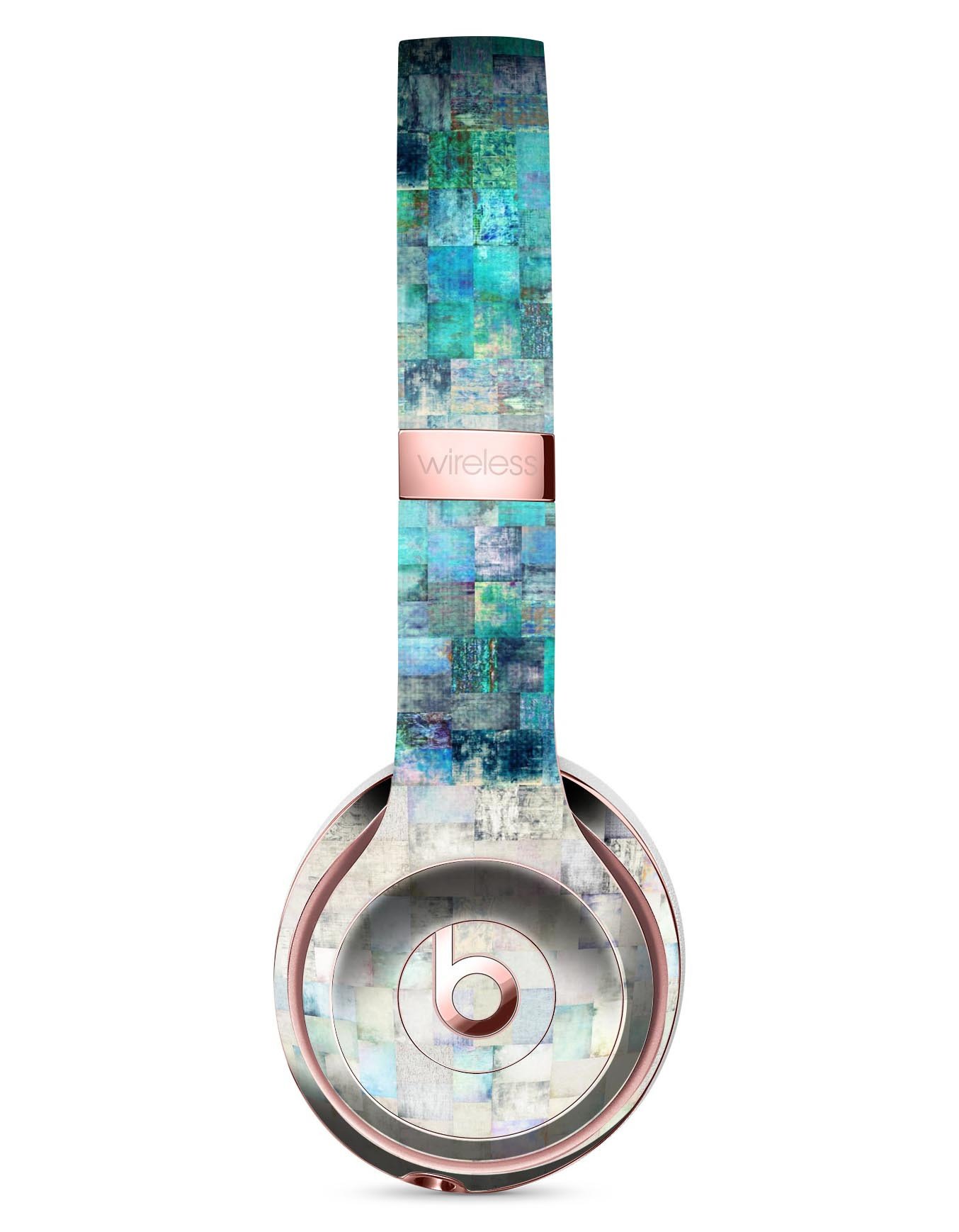 Tiled Paint Full-Body Skin Kit for Beats by Dre Solo 3 Wireless, showcasing vibrant designs and a perfect fit.