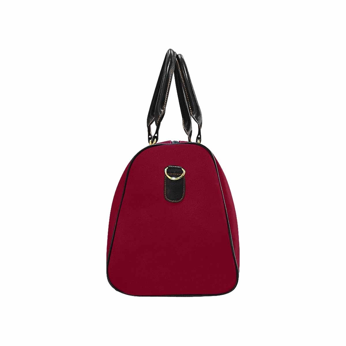 Burgundy Red Leather Carry On Bag with spacious design and durable features, perfect for travel.