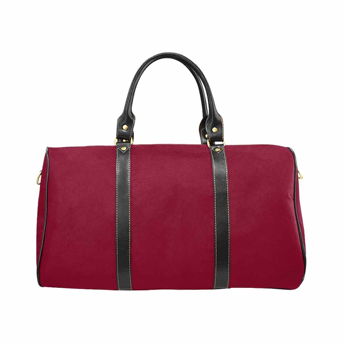 Burgundy Red Leather Carry On Bag with spacious design and durable features, perfect for travel.