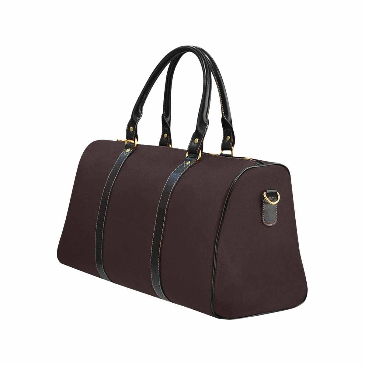 Carafe Brown Leather Carry On Bag with spacious design and durable features, perfect for travel.