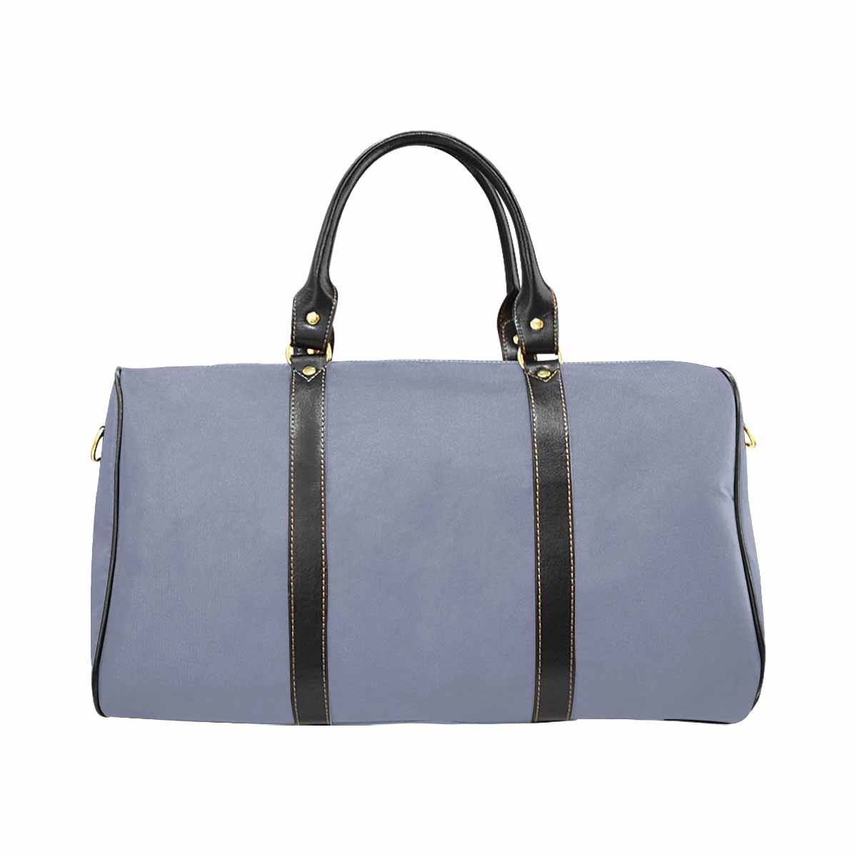 Stylish cool gray leather travel bag with spacious design and durable features.