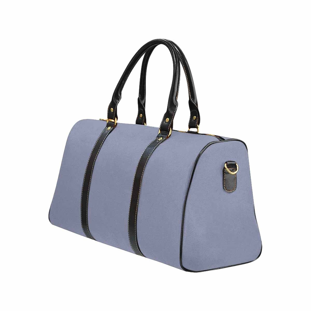 Stylish cool gray leather travel bag with spacious design and durable features.