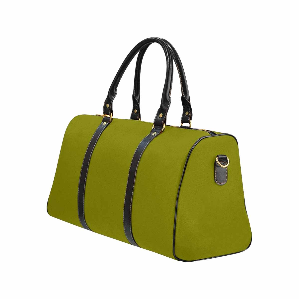 Dark Olive Green Leather Carry On Bag with spacious design and durable features.