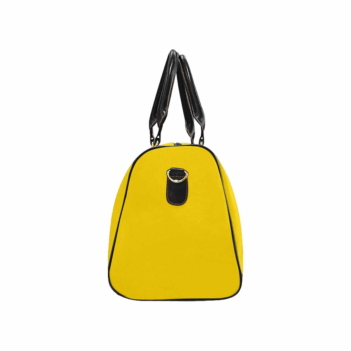 Gold Yellow Leather Carry On Large Luggage Bag with spacious design and durable features.