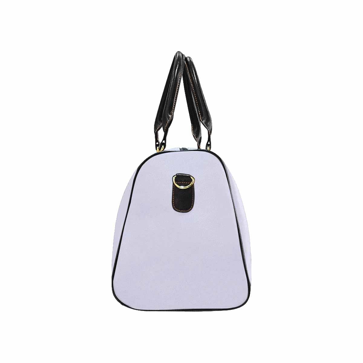 Lavender Purple Leather Carry On Bag with spacious design and durable features, perfect for travel.