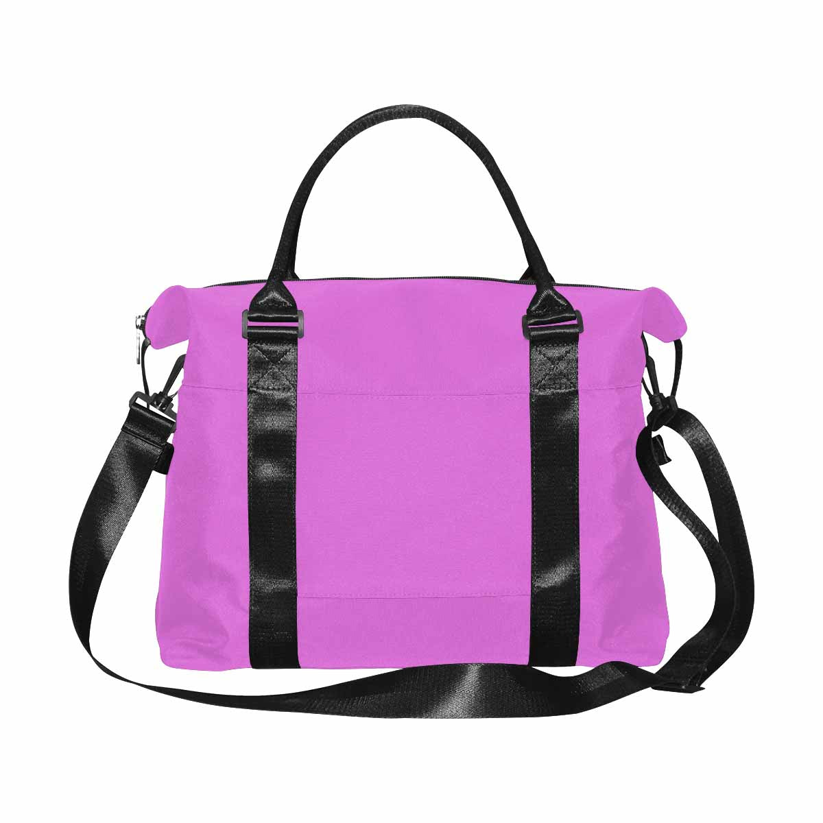 Orchid Purple Travel Bag made from durable oxford fabric with adjustable strap and metal button closure.