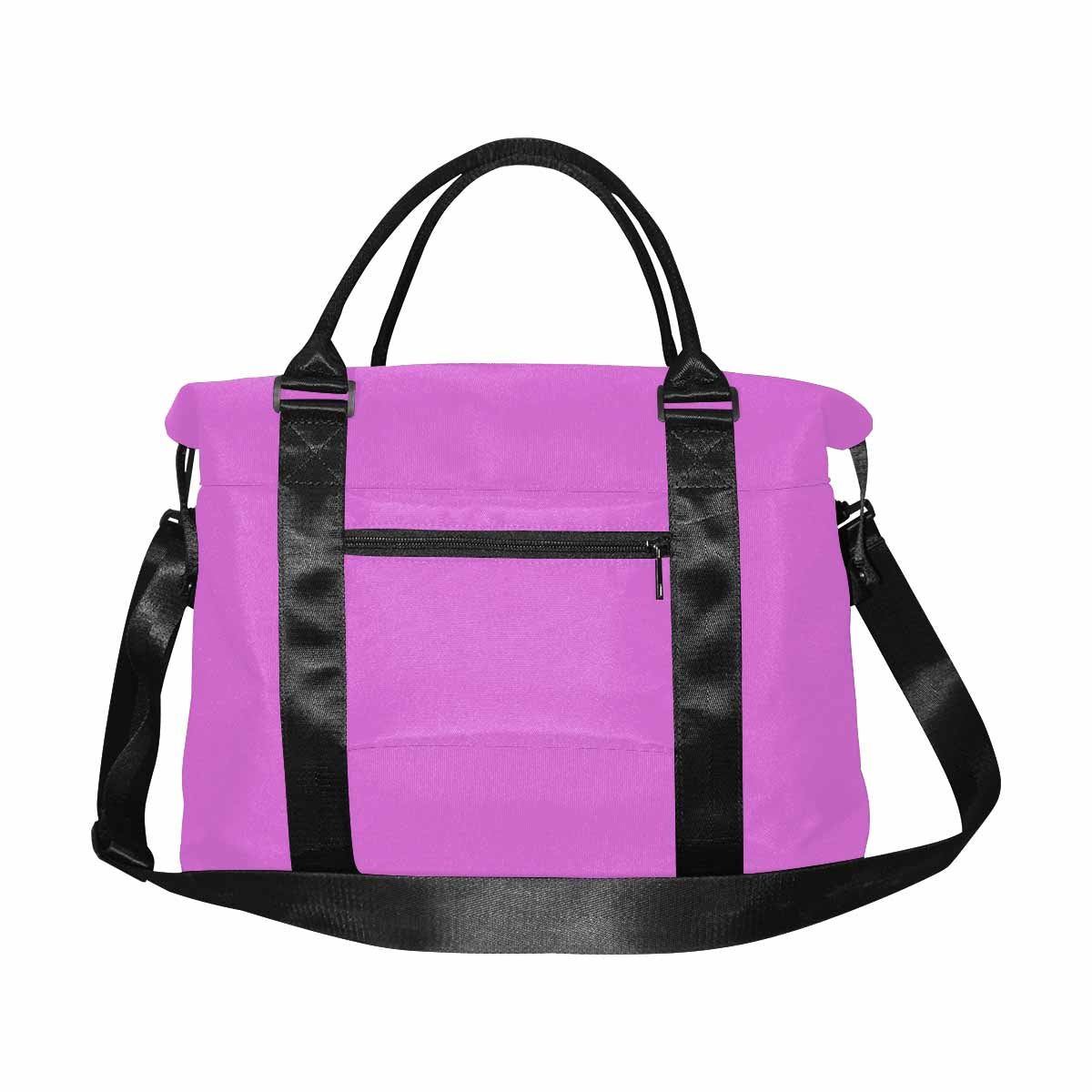 Orchid Purple Travel Bag made from durable oxford fabric with adjustable strap and metal button closure.