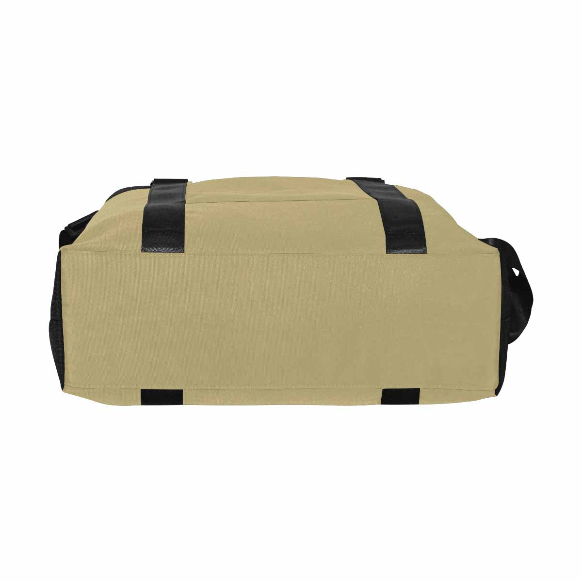 Sand Dollar Brown Travel Bag made of durable oxford fabric with adjustable strap and metal button closure.