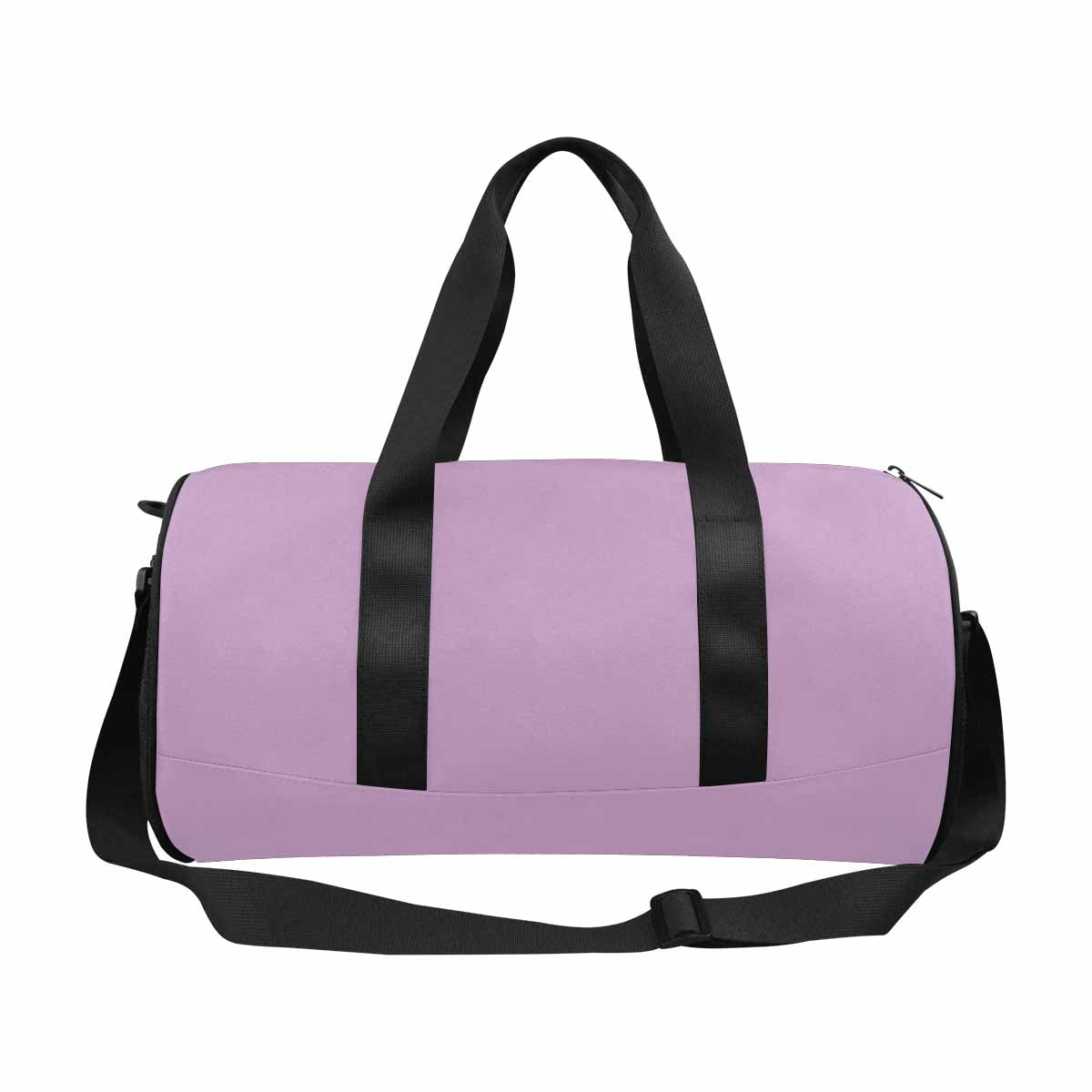 Lilac Purple Travel Duffel Bag with spacious compartments and adjustable strap, perfect for travel and outdoor activities.