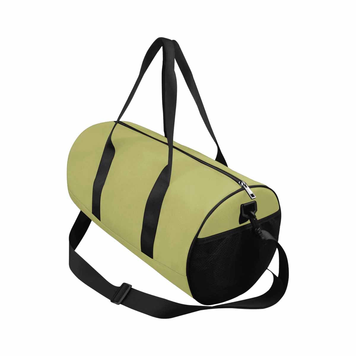 Olive Green Travel Duffel Bag with waterproof fabric and multiple pockets, ideal for travel and outdoor activities.