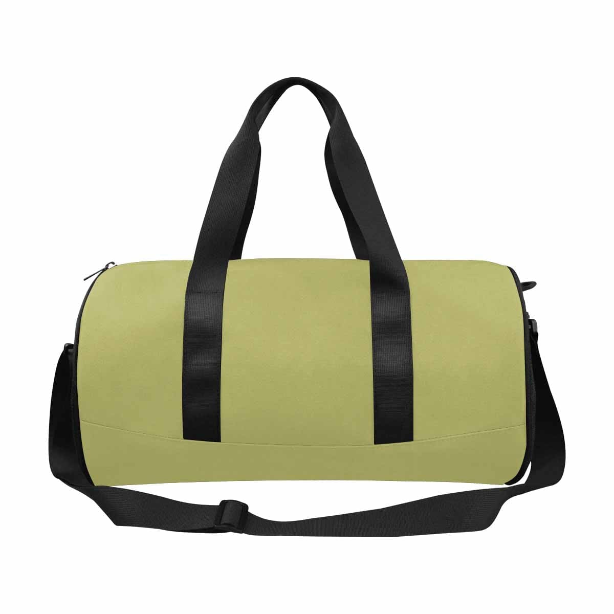 Olive Green Travel Duffel Bag with waterproof fabric and multiple pockets, ideal for travel and outdoor activities.