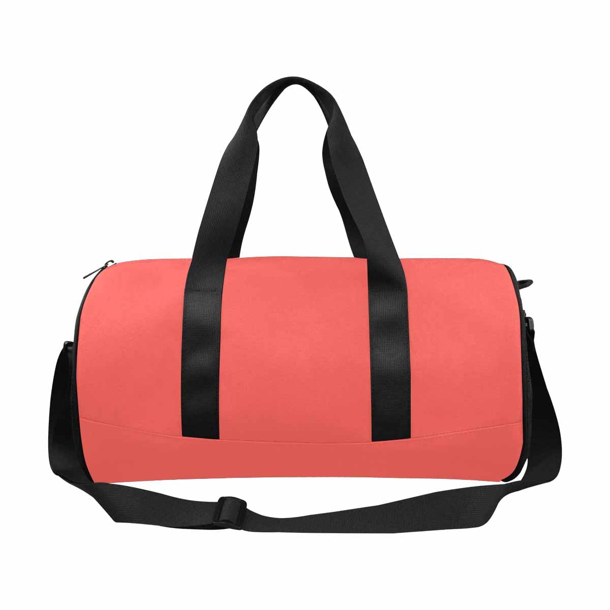 Pastel Red Travel Duffel Bag made from waterproof fabric with spacious compartments and adjustable straps.