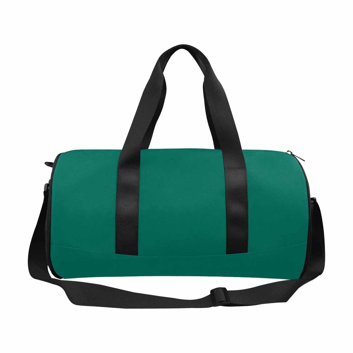 Teal Green Travel Duffel Bag with waterproof fabric and spacious compartments, perfect for travel and outdoor activities.