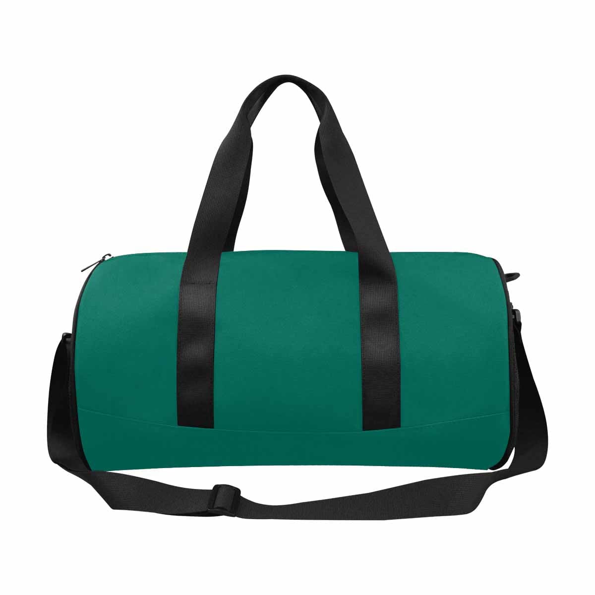 Teal Green Travel Duffel Bag with waterproof fabric and spacious compartments, perfect for travel and outdoor activities.