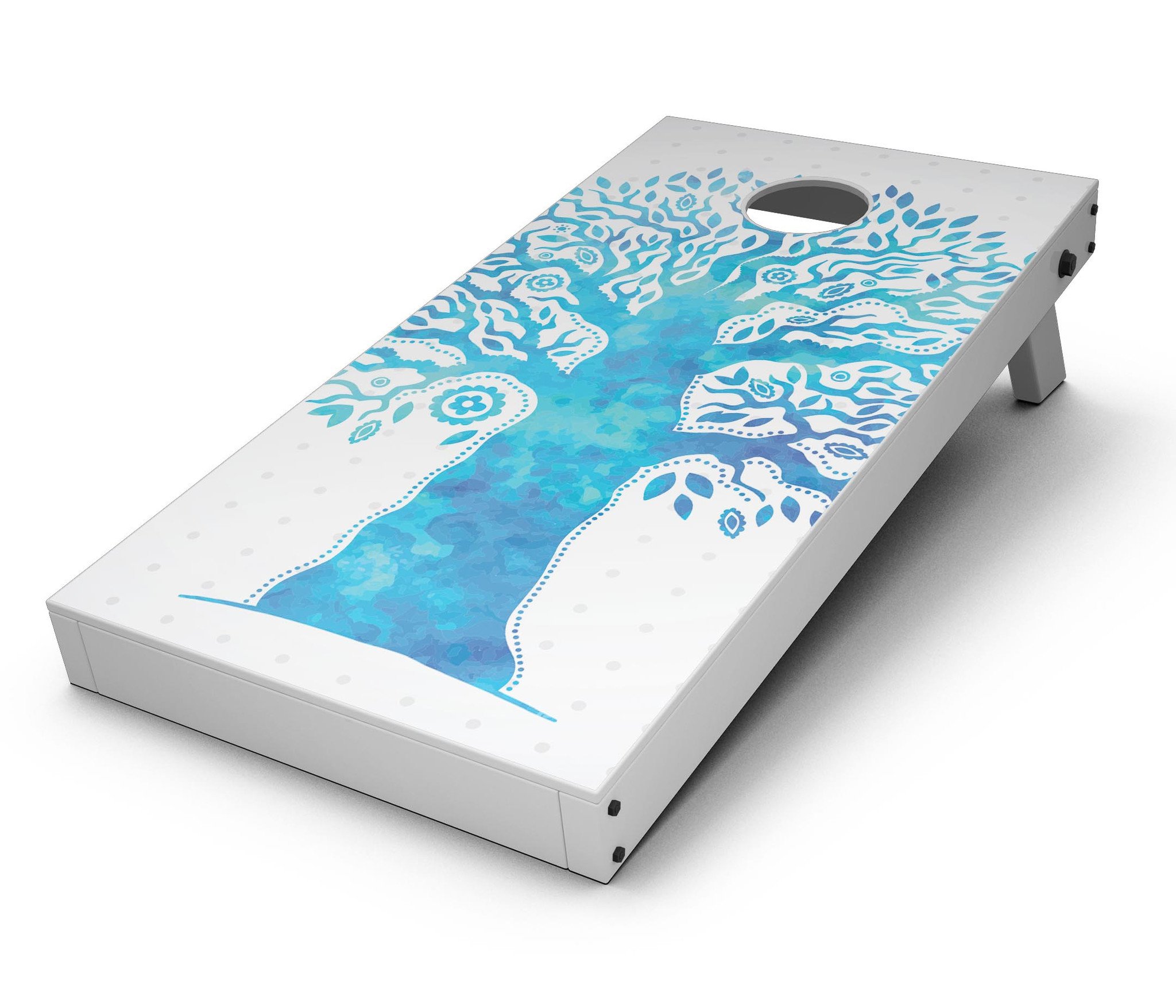 Tree of Life CornHole Board Skin Decal Kit featuring vibrant design for custom Cornhole boards.