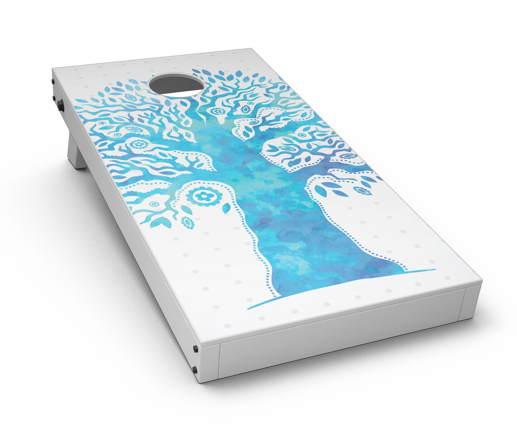 Tree of Life CornHole Board Skin Decal Kit featuring vibrant design for custom Cornhole boards.