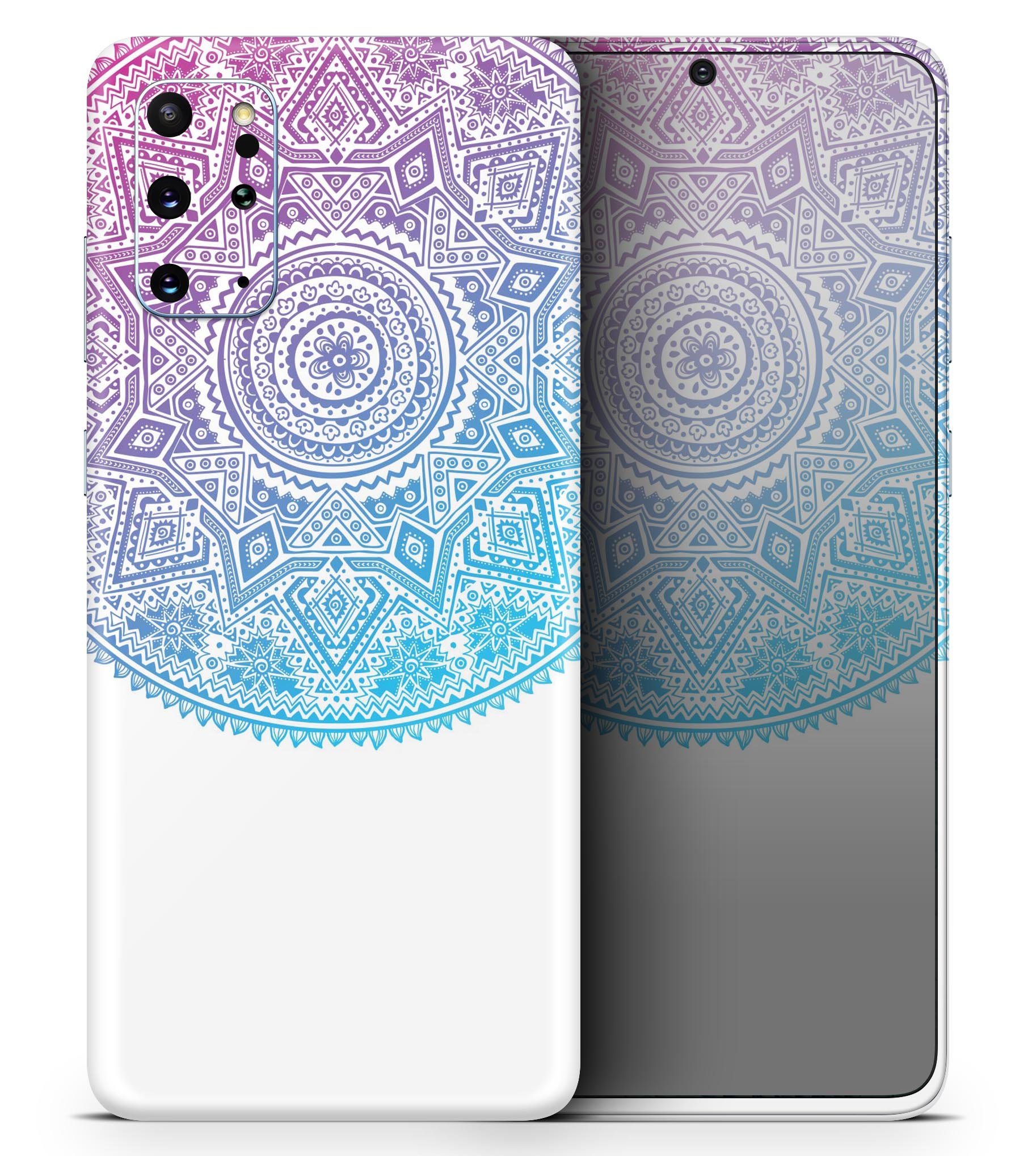 Tribal Ethnic Mandala v5 Skin-Kit for Samsung Galaxy S-Series, showcasing intricate design and vibrant colors.