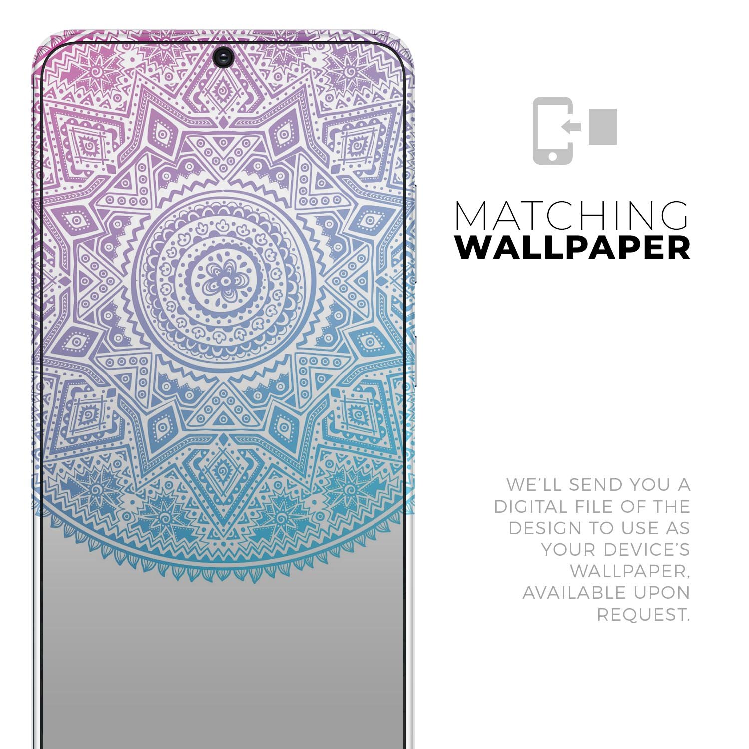 Tribal Ethnic Mandala v5 Skin-Kit for Samsung Galaxy S-Series, showcasing intricate design and vibrant colors.