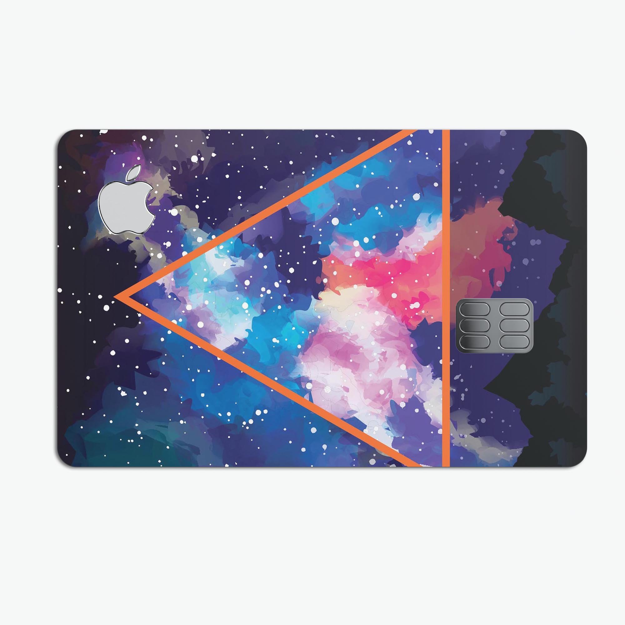 Trilateral Eternal Space Premium Protective Decal Skin-Kit for Apple Card, showcasing its sleek design and protective features.