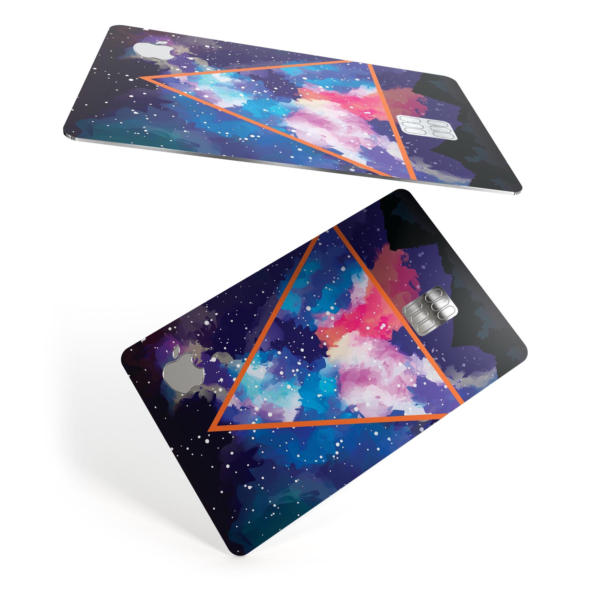 Trilateral Eternal Space Premium Protective Decal Skin-Kit for Apple Card, showcasing its sleek design and protective features.