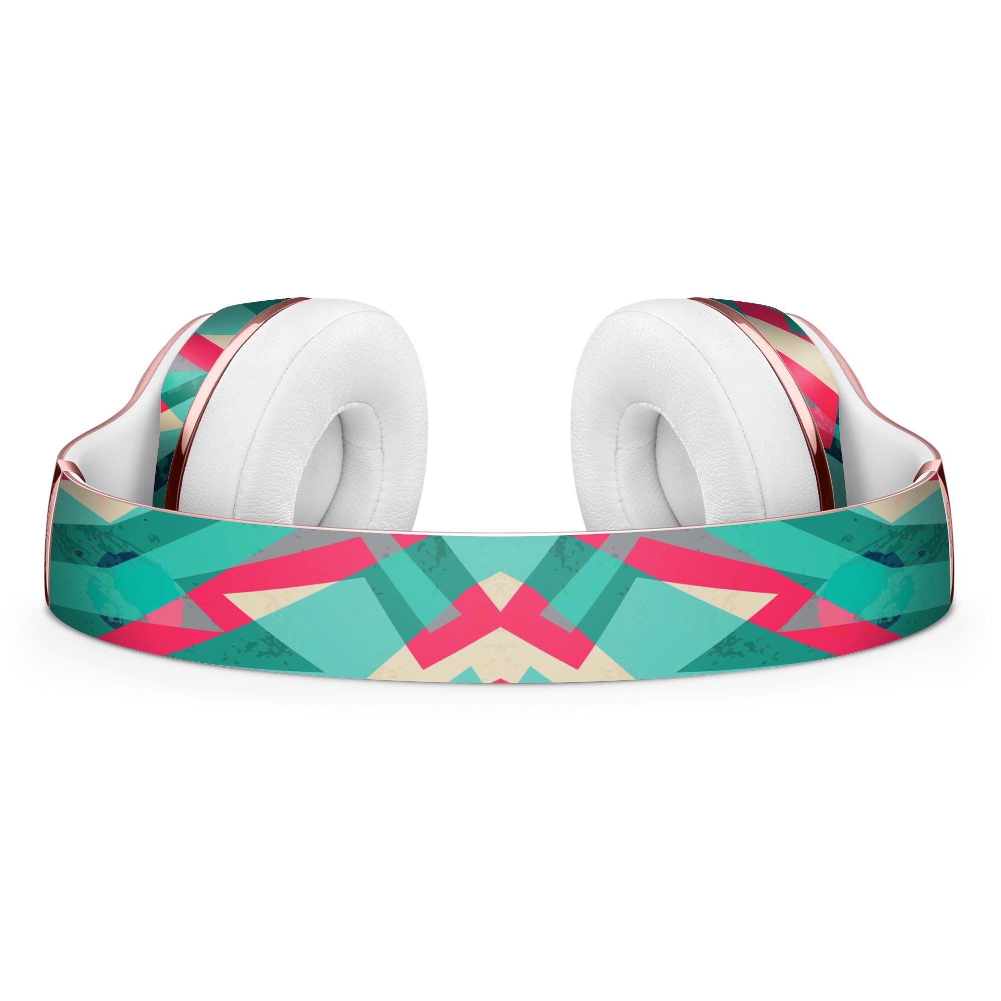 Trippy Retro Pattern Full-Body Skin Kit for Beats by Dre Solo 3, showcasing vibrant colors and stylish design.