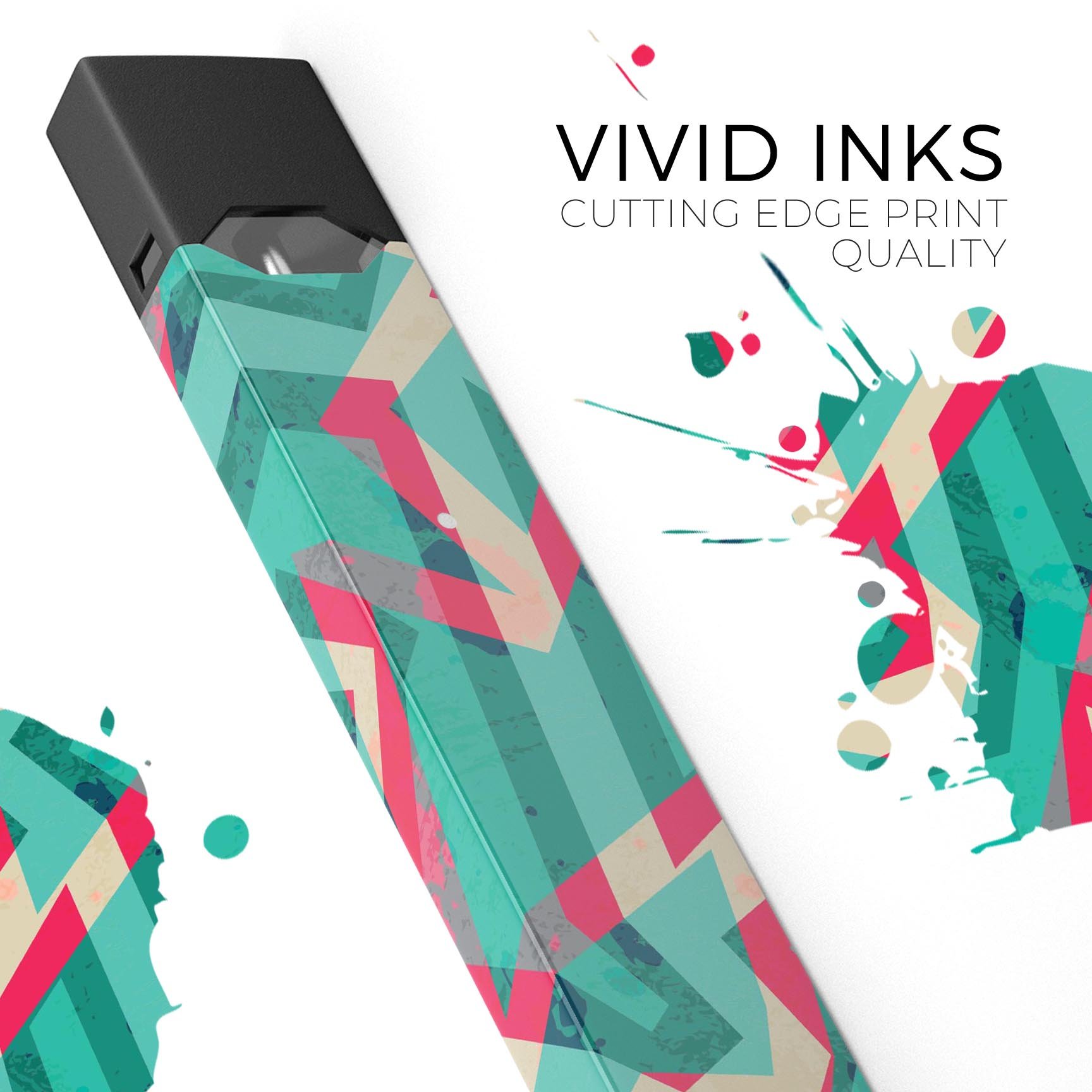 Trippy Retro Pattern skin-wrap sticker for JUUL vaping device, showcasing vibrant colors and intricate design.