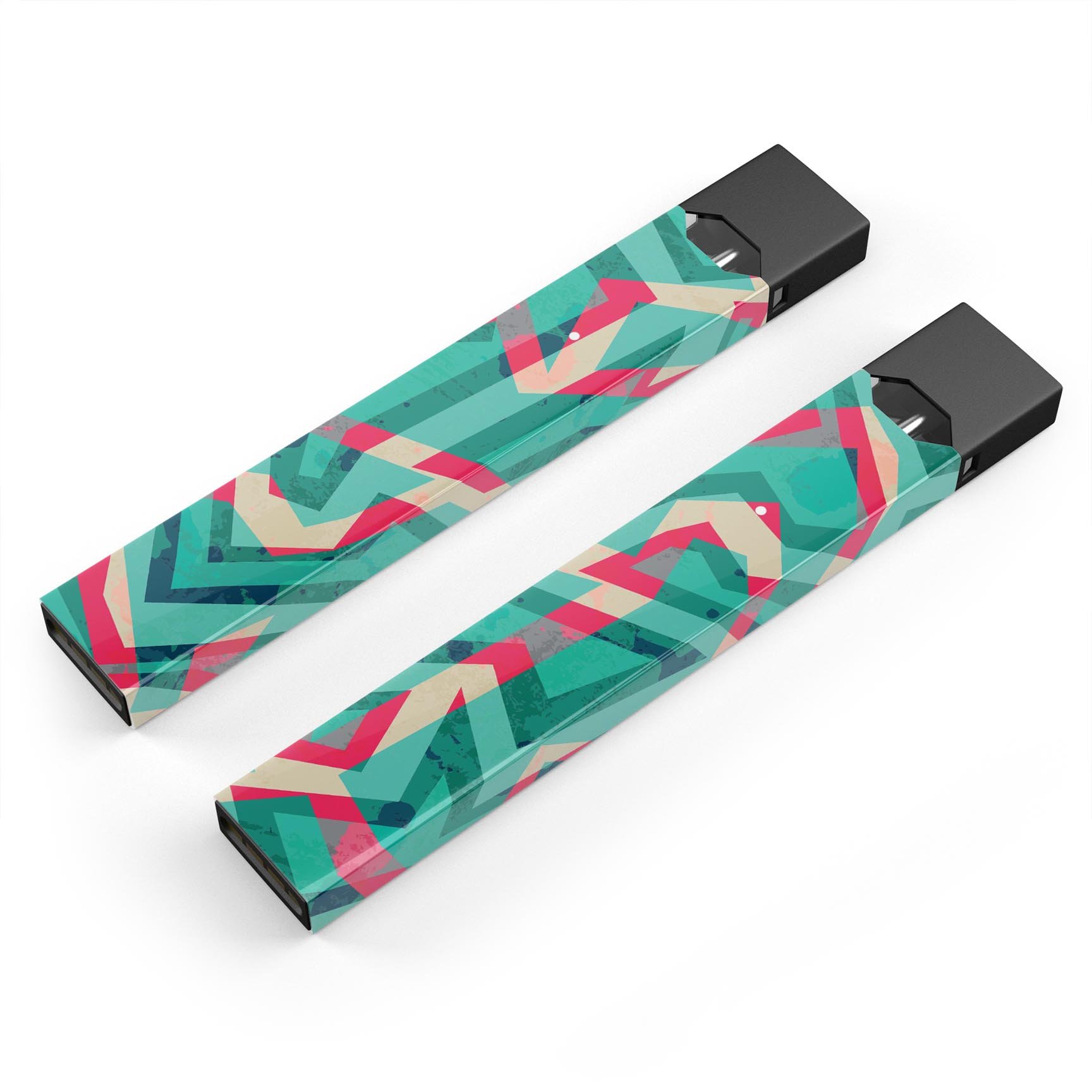 Trippy Retro Pattern skin-wrap sticker for JUUL vaping device, showcasing vibrant colors and intricate design.