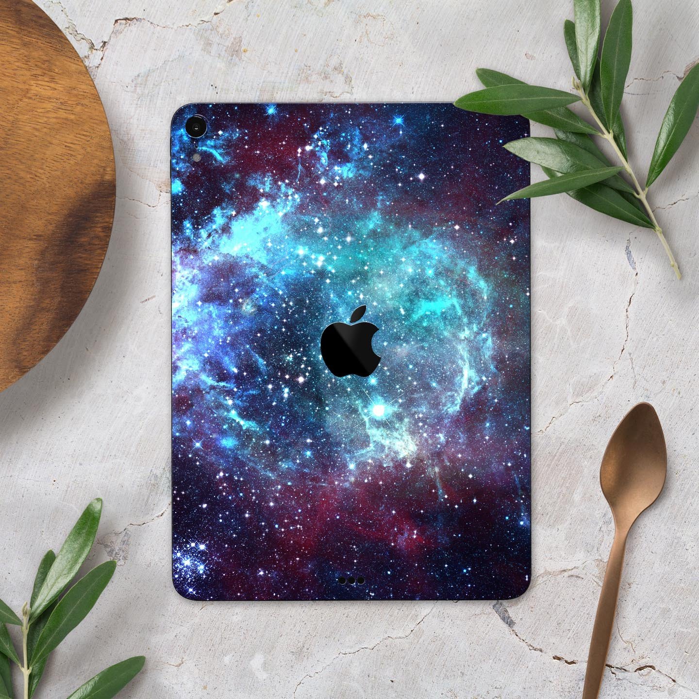 Trippy Space full body skin decal for Apple iPad Pro, showcasing vibrant colors and intricate design.