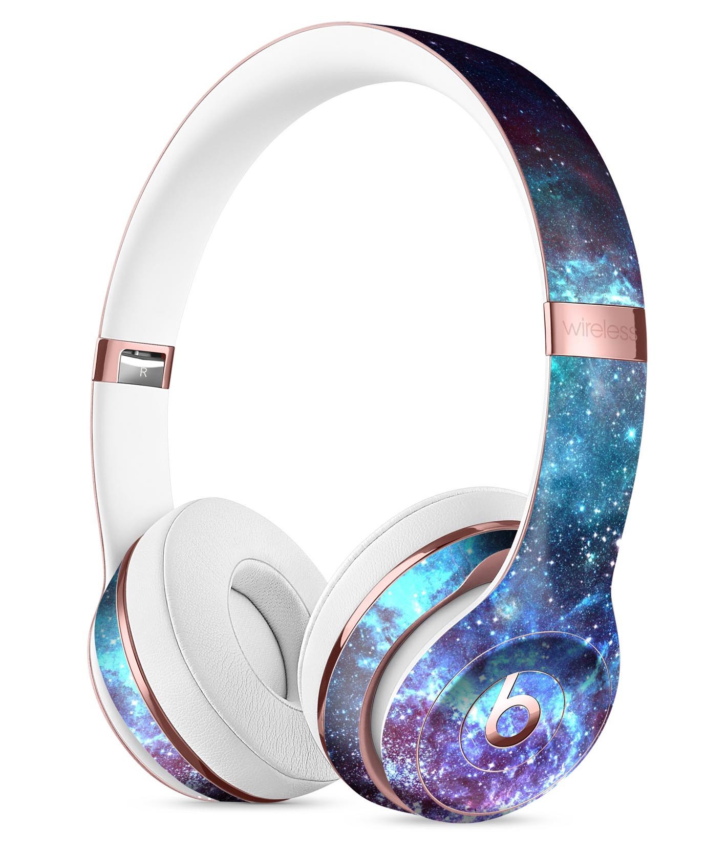 Trippy Space Full-Body Skin Kit for Beats by Dre Solo 3 Wireless, showcasing vibrant colors and unique design.