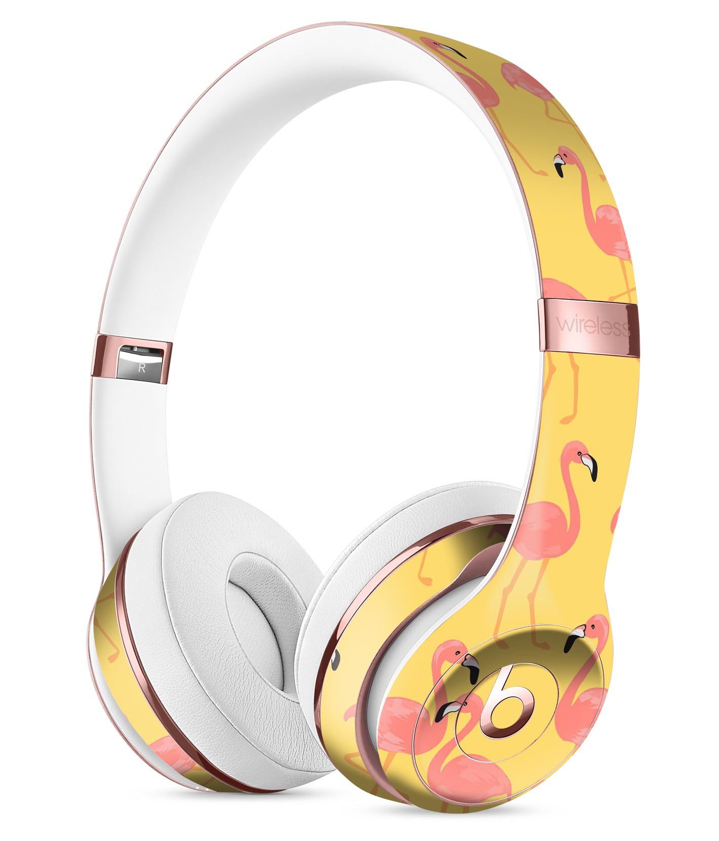 Tropical Flamingo Full-Body Skin Kit for Beats by Dre Solo 3, showcasing vibrant colors and a sleek design.