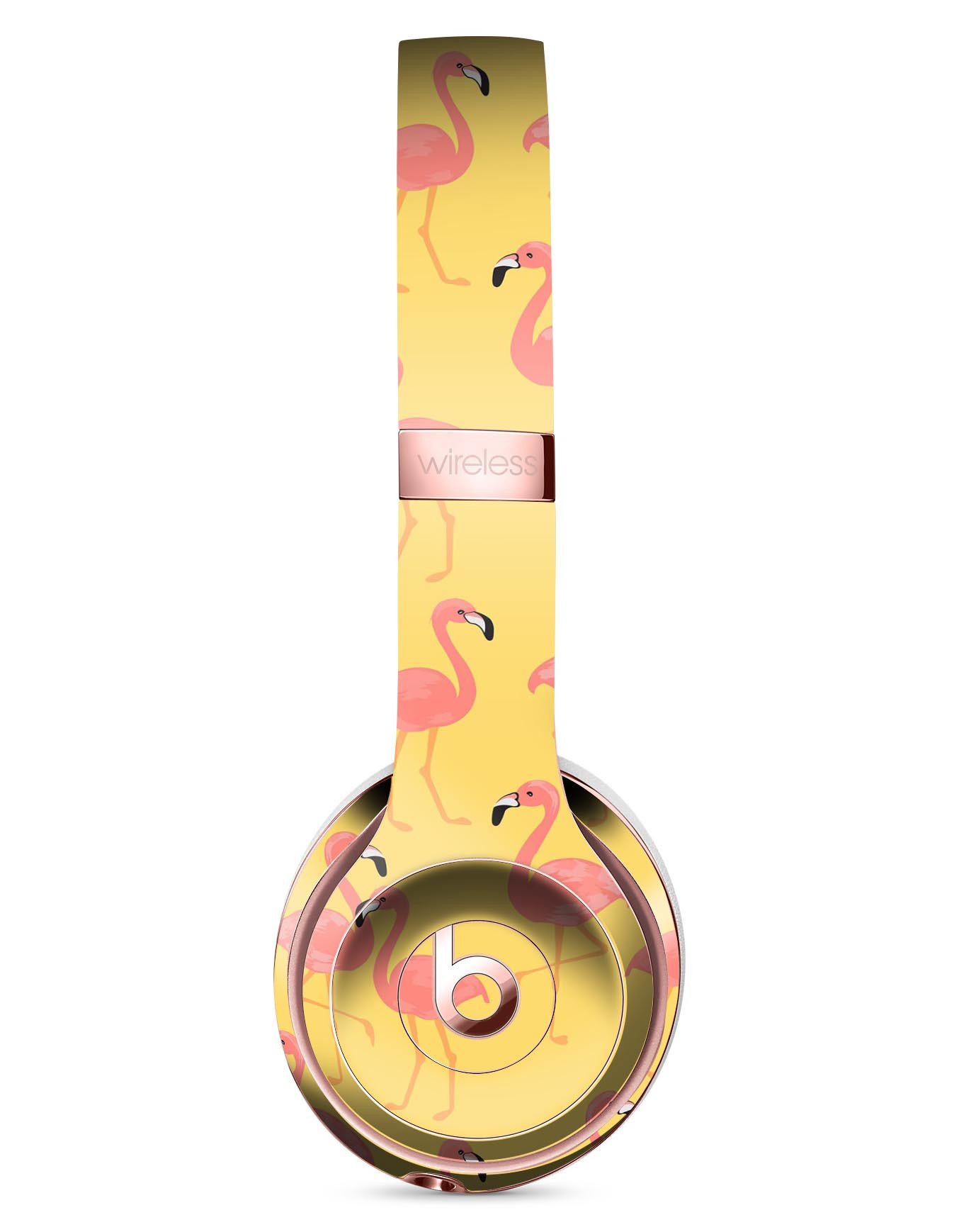 Tropical Flamingo Full-Body Skin Kit for Beats by Dre Solo 3, showcasing vibrant colors and a sleek design.